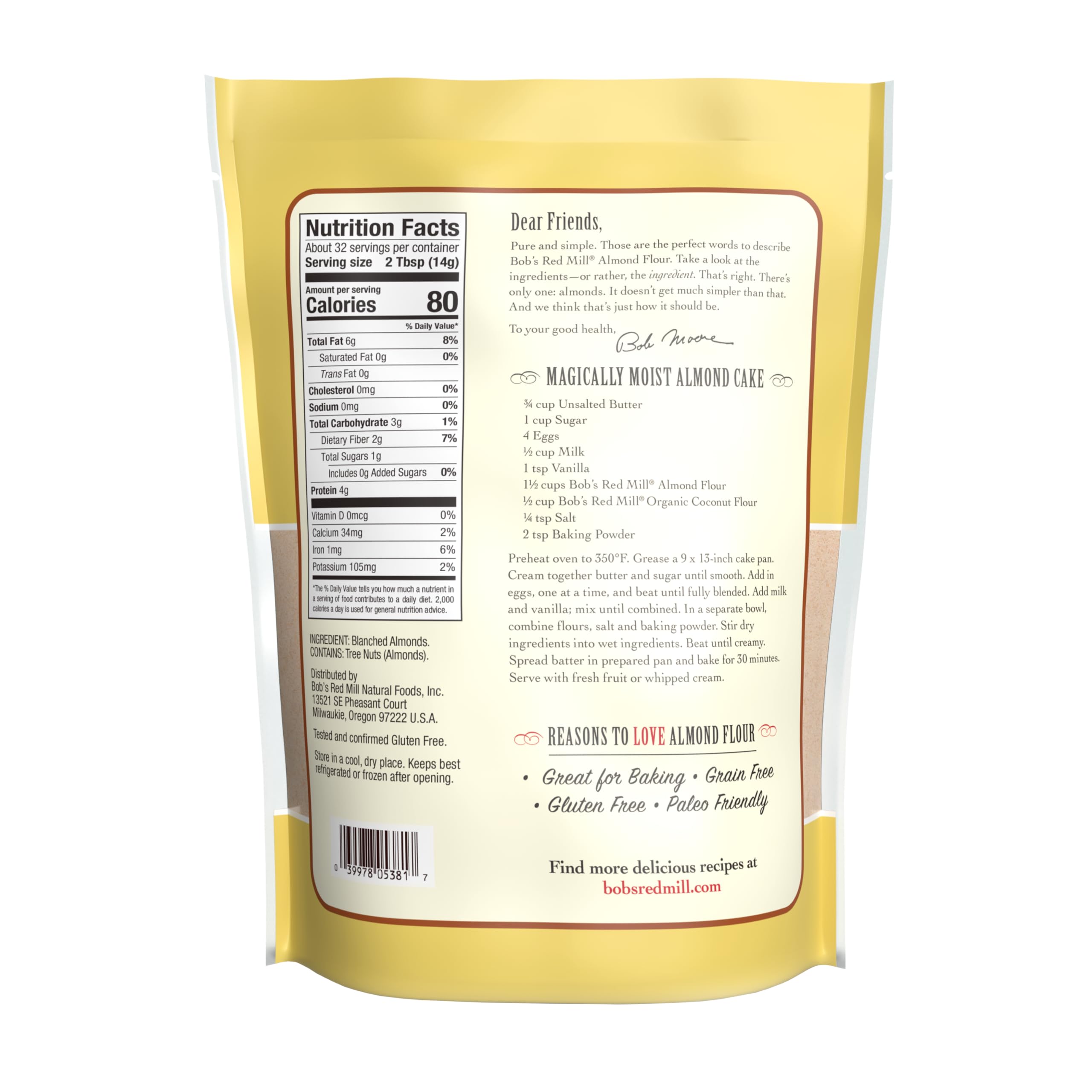 Bob's Red Mill Almond Flour - Gluten Free, Low Carb, Paleo & Vegan | 1.81 kg 3