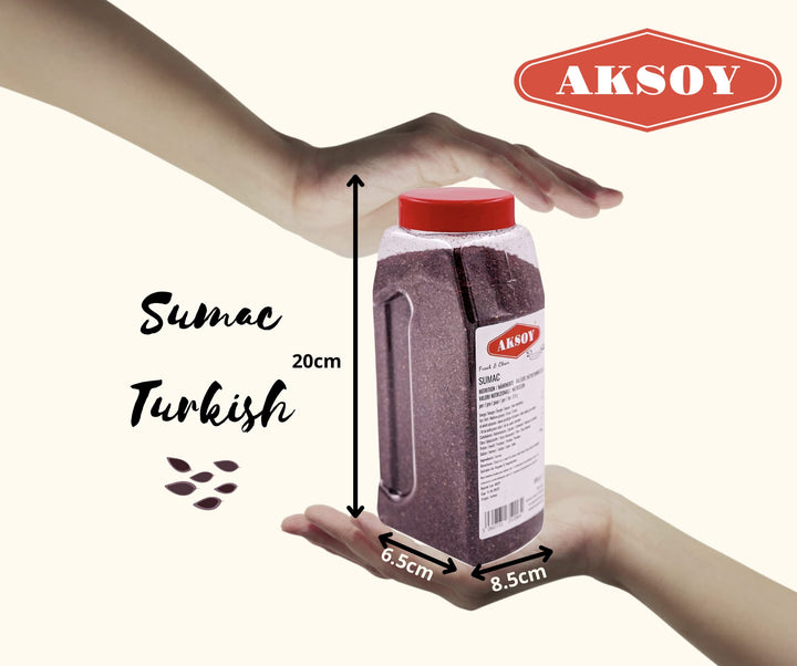 Aksoy Premium Ground Sumac 500g Jar – 100% Natural, Fresh & Tangy Spice for Middle Eastern Cooking