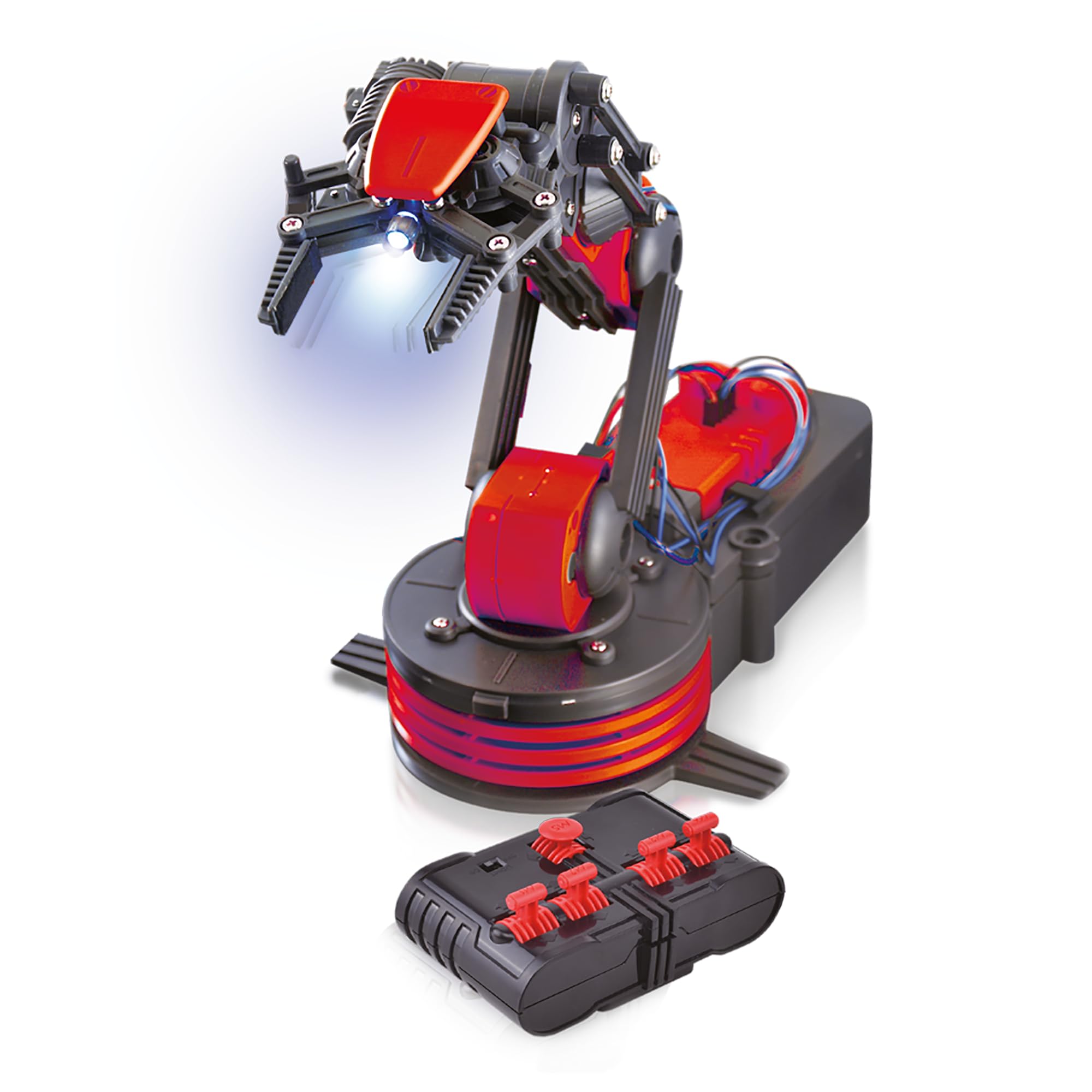 Machine Works MWRA01 Build Your Own Robotic Arm Kit - Wireless Controlled Metal Robot for Ages 10+