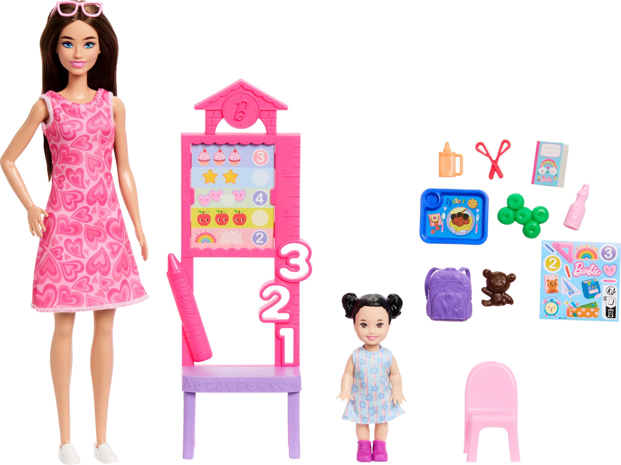 Barbie Careers Teacher Playset with Fashion Doll | Includes Accessories & Sticker Sheet | Ages 3+