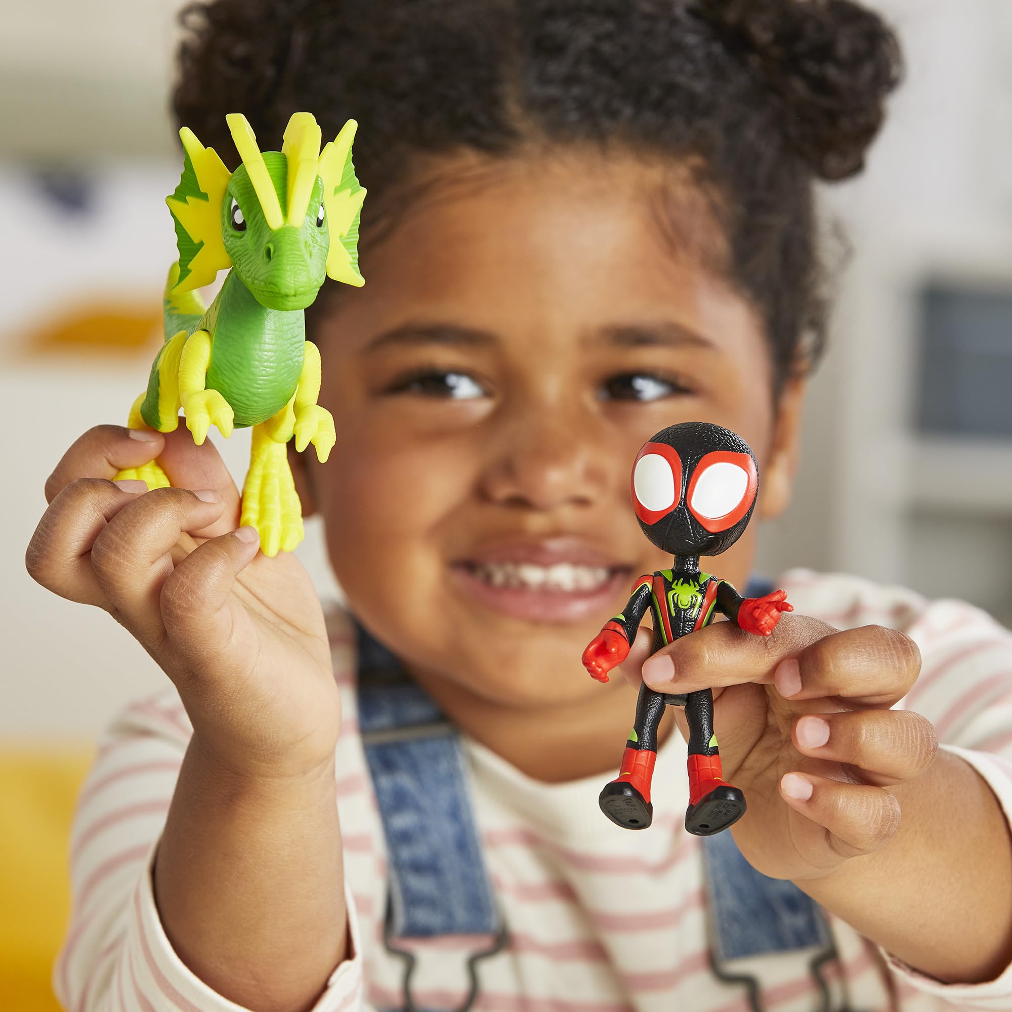 Marvel Spidey and His Amazing Friends Miles Morales & Electrosaurus Dino-Webs Action Figure Set - Ages 3+ 3