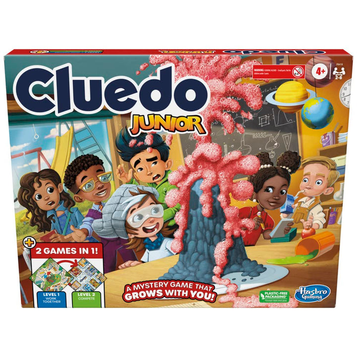 Hasbro Gaming Cluedo Junior Board Game, 2-in-1 Detective Game for Kids 4+ Years, Double-Sided Gameboard for 2-6 Players