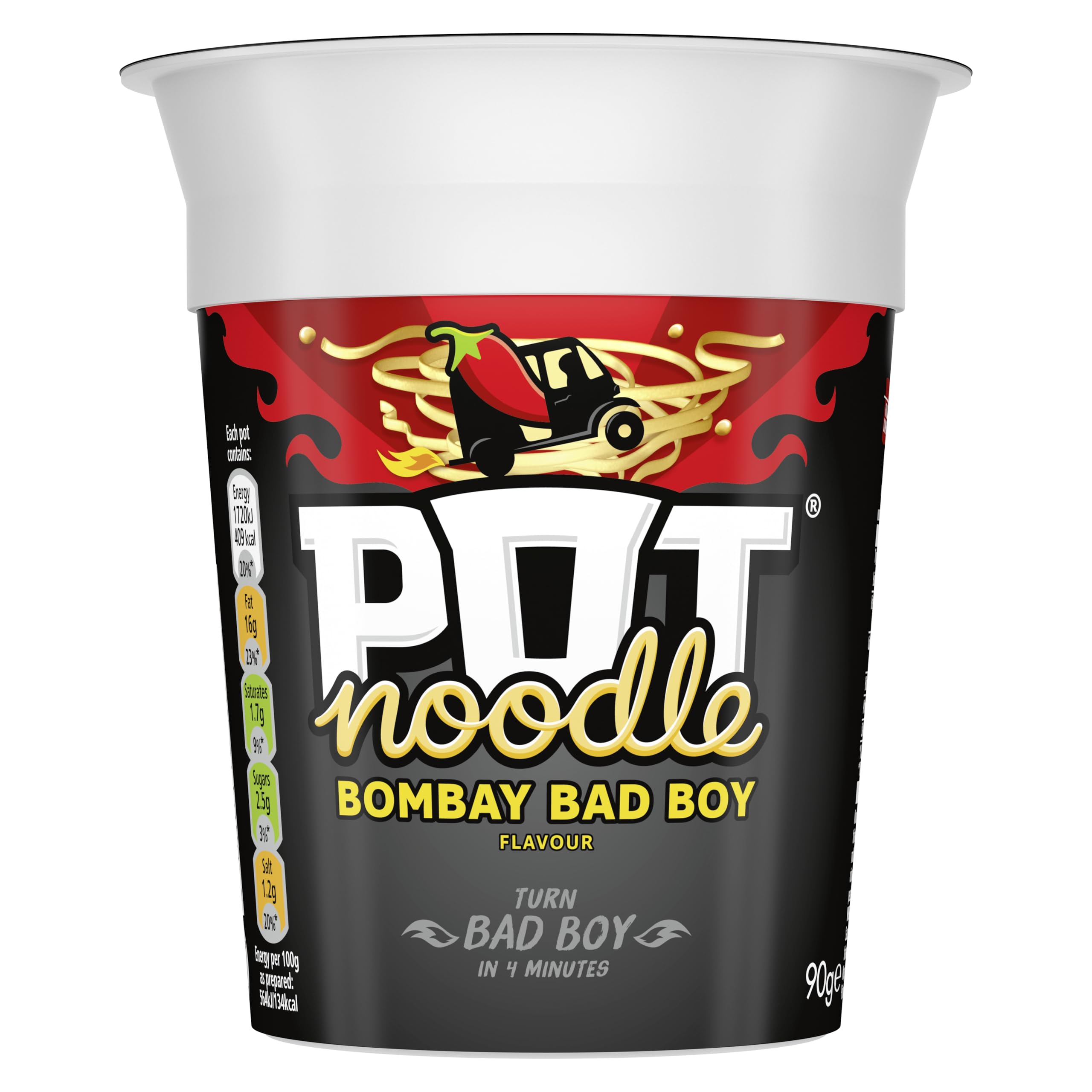 Pot Noodle Bombay Bad Boy Instant Vegan Noodles - Standard Pot 90g | Ready in 4 Mins 2
