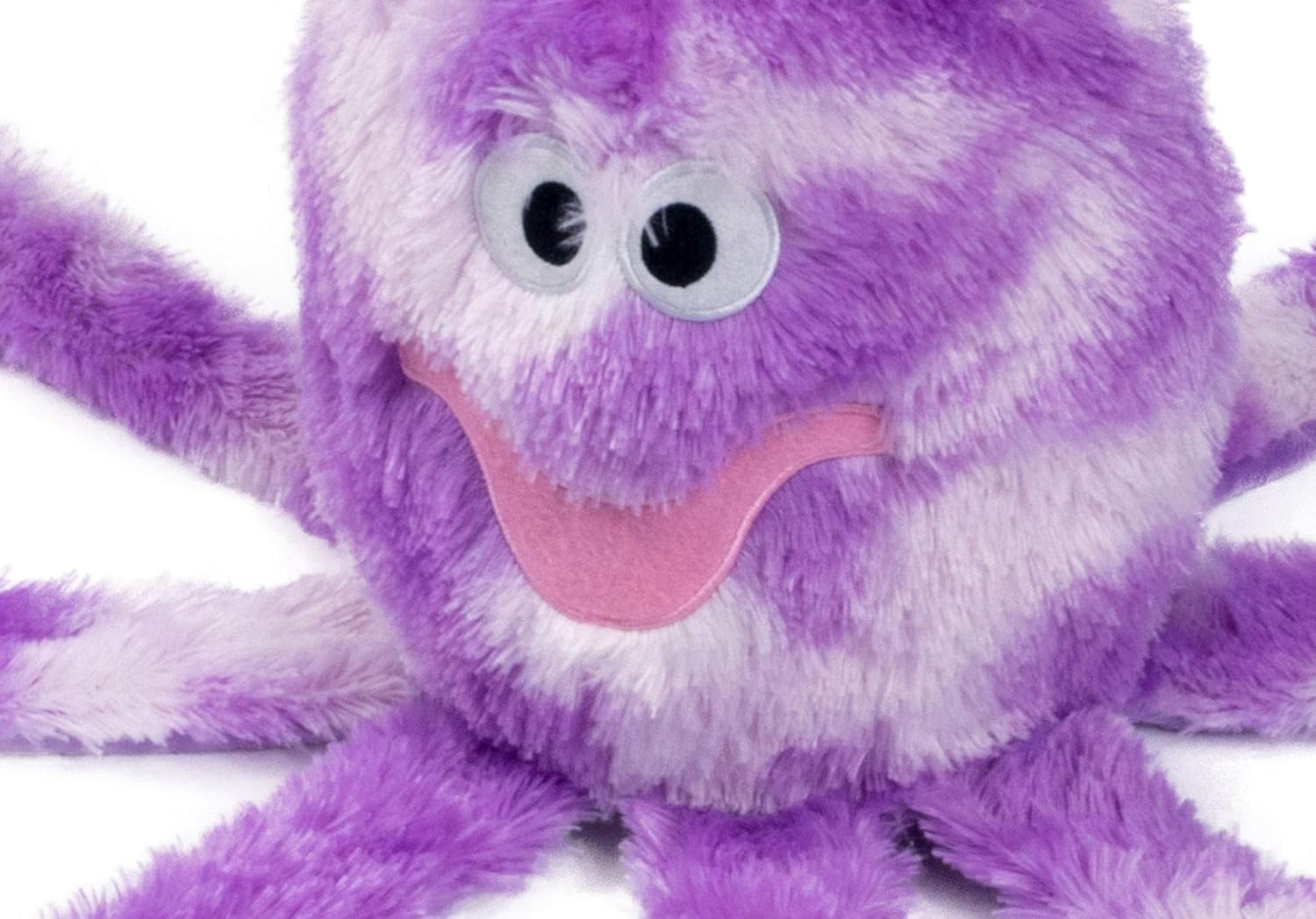 Petface Orla the Octopus Large Plush Dog Toy with Squeaker | Purple & White 3
