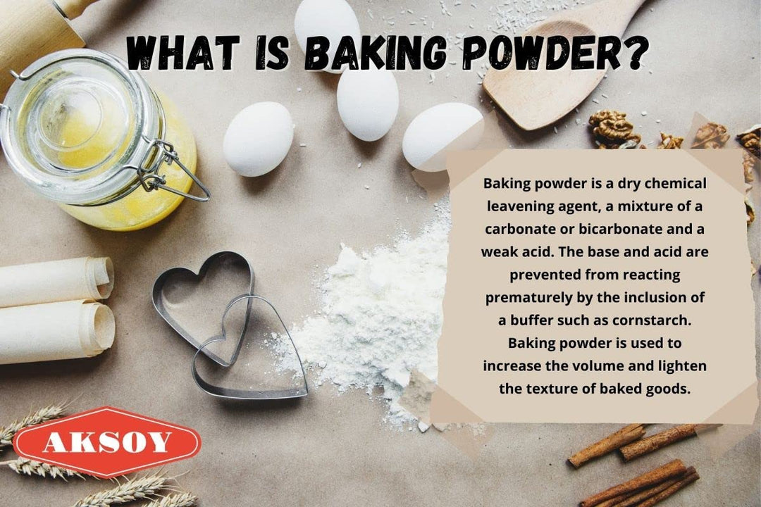 Aksoy Double Acting Baking Powder 1KG | All-Purpose Leavening Agent for Baking