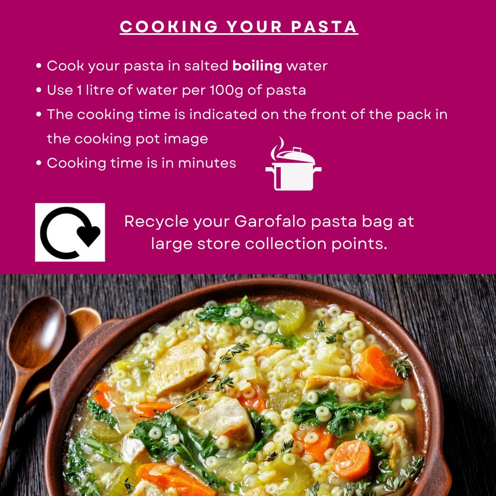 Garofalo Gluten Free Anellini Small Soup Pasta, 400g - Corn, Brown Rice & Quinoa