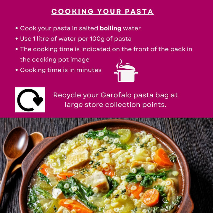 Garofalo Gluten Free Anellini Small Soup Pasta, 400g - Corn, Brown Rice & Quinoa