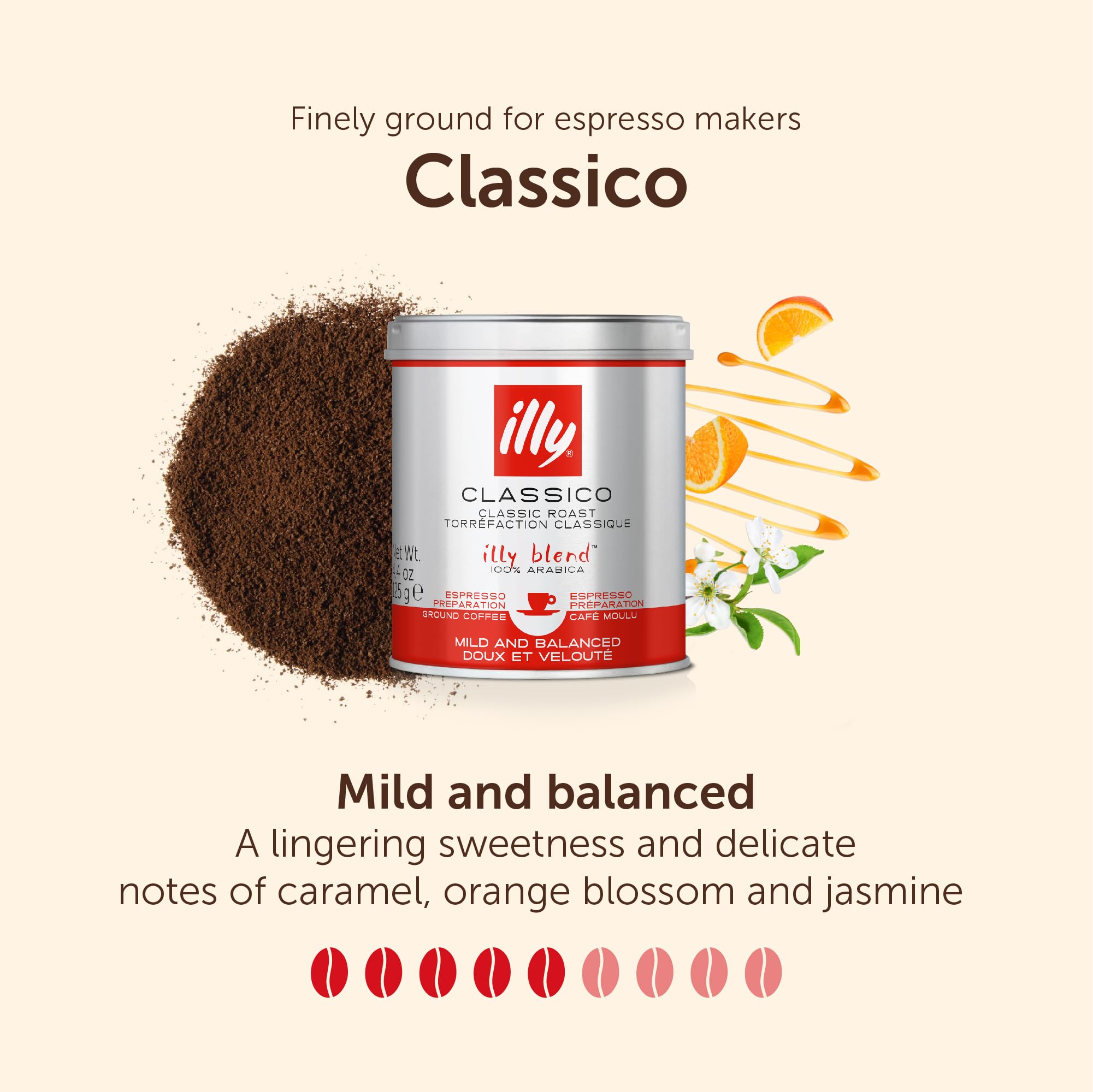 illy Classico Medium Roast Ground Coffee - 100% Arabica Beans for Espresso - 125g Tin 2