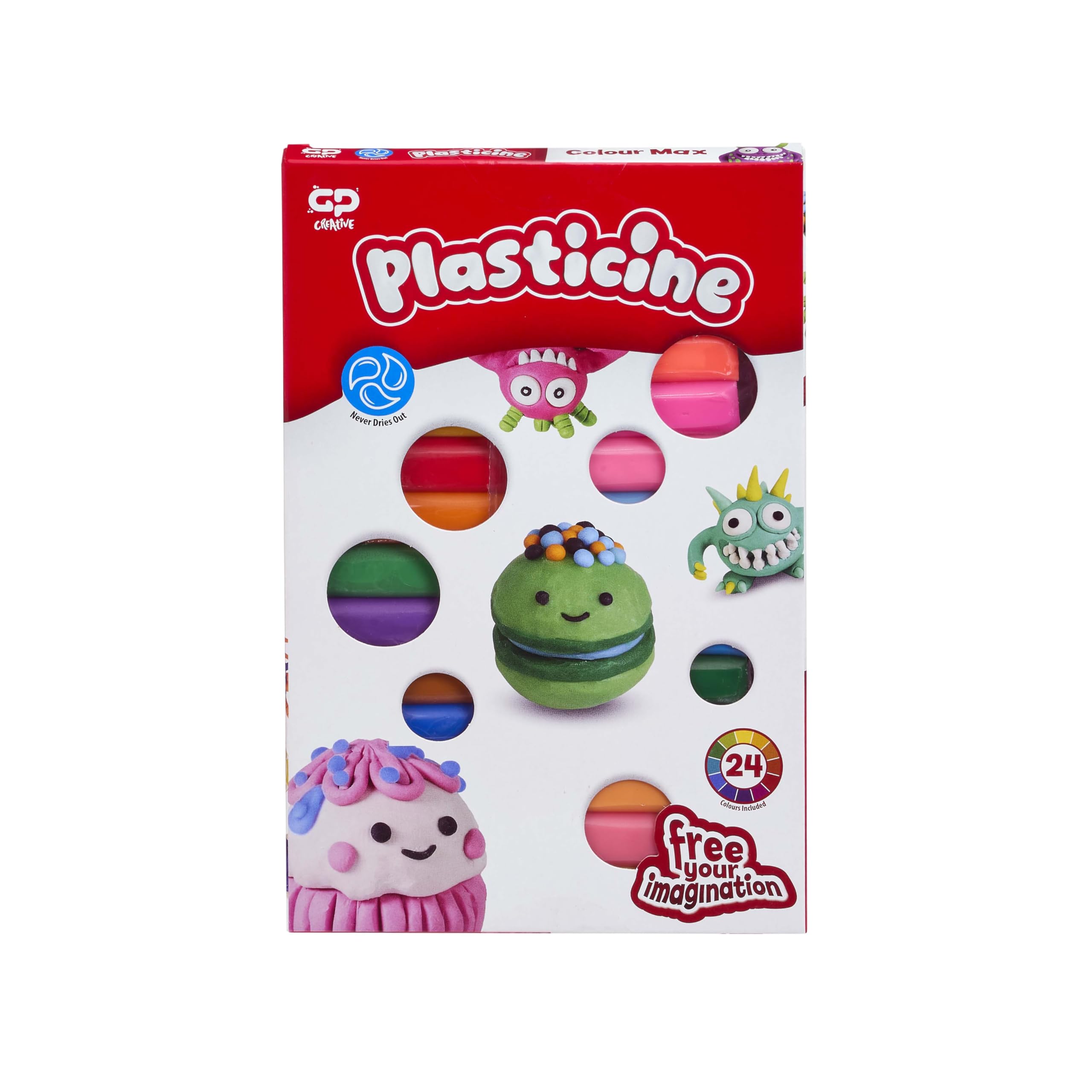 Plasticine Original Modelling Clay - Basic Refill 24 Colour Max, Non-Drying | Kid Toy 1
