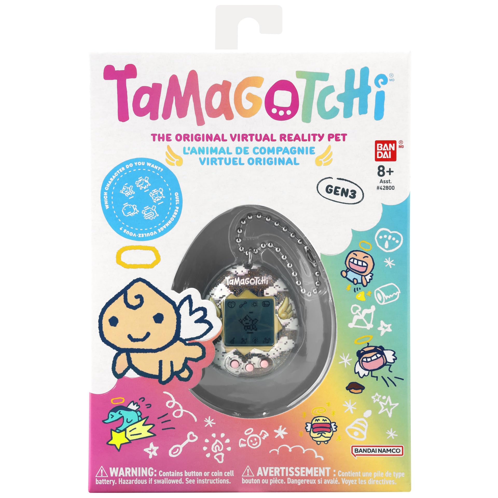 TAMAGOTCHI Bandai Angel Digital Pet with Angel Shell | Raise Your Obaketchi 8