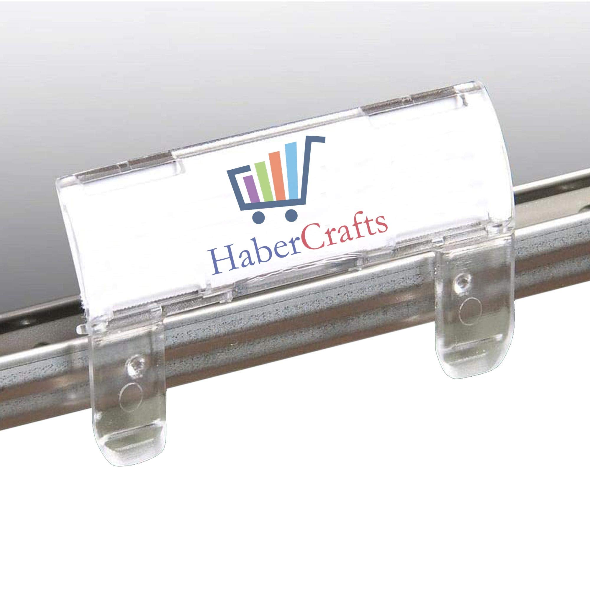 Habercrafts 100 Pack Clear Plastic Suspension File Tabs & Printable Inserts | Straight Cut Top Tab 2
