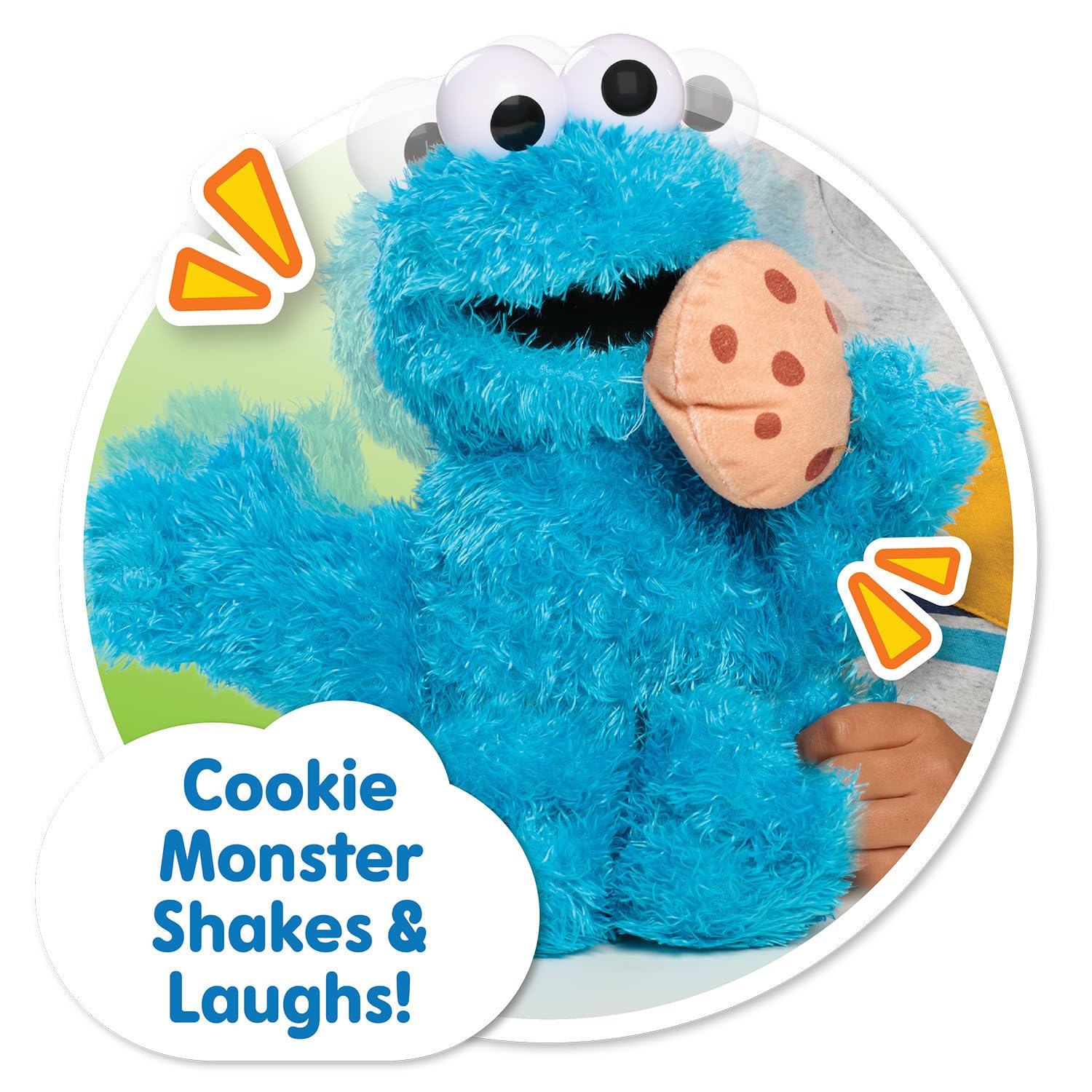 Just Play Sesame Street Nom Nom Cookie Monster 13.5-inch Plush Toy with Sounds and Motion - Blue 2