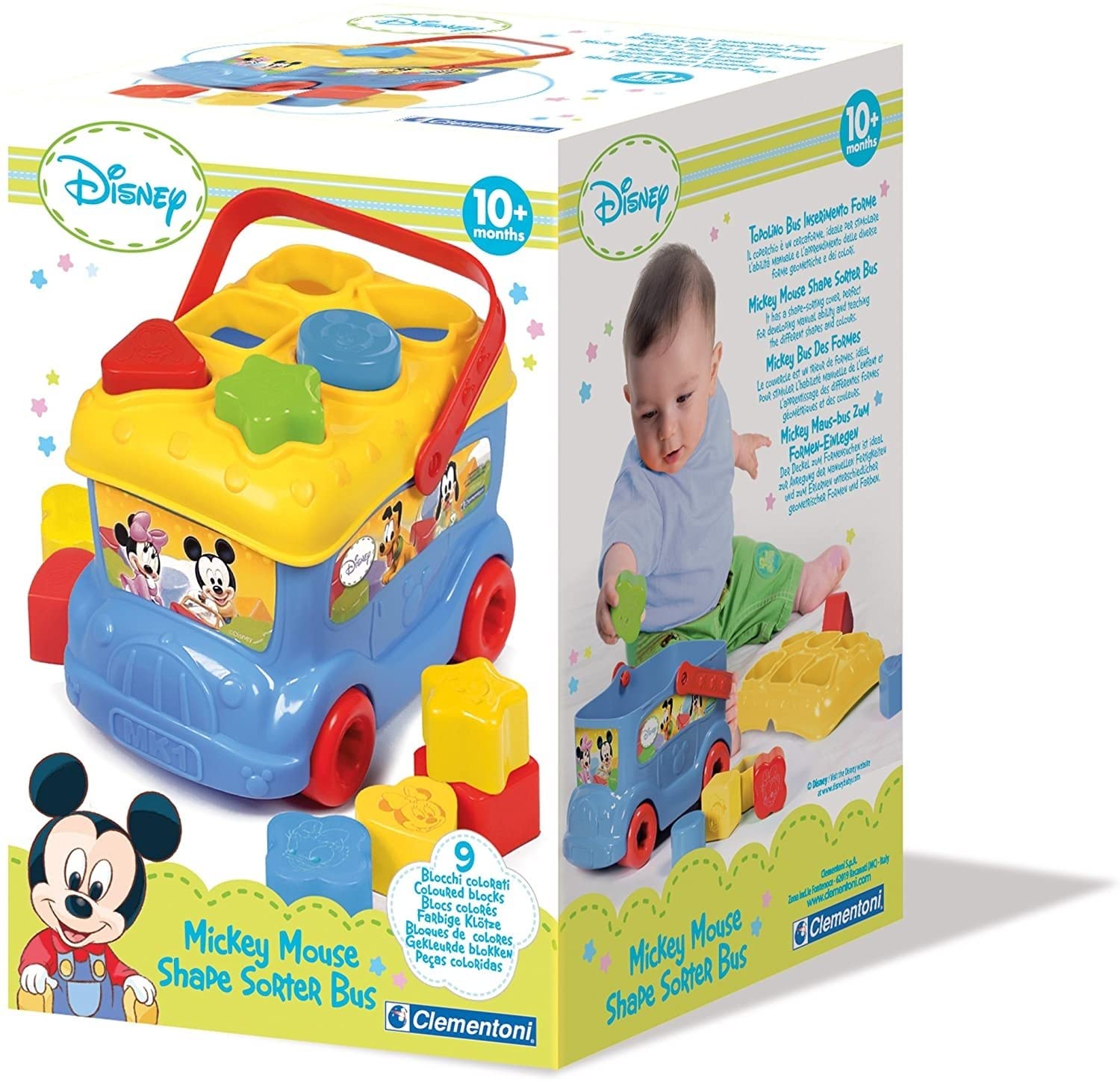 Clementoni Disney Mickey and Friends Shape Sorter Bus - Educational Toy for Toddlers 10m+ 9
