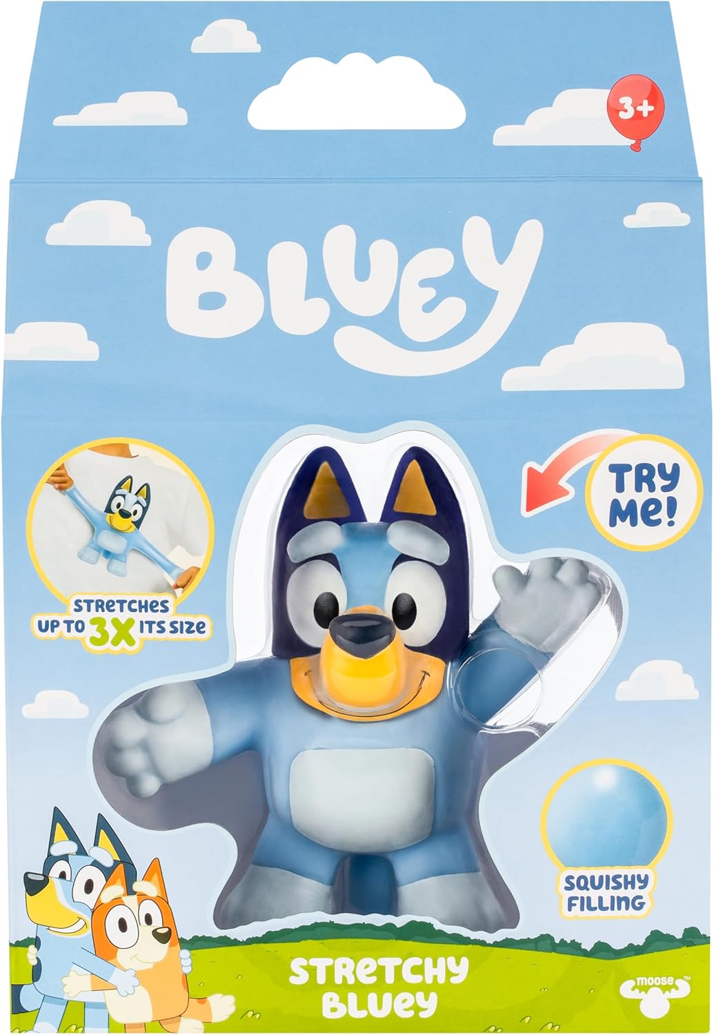 Stretchy Bluey - Super Stretchy Squishy Toy Figure for Toddlers 3+ 3