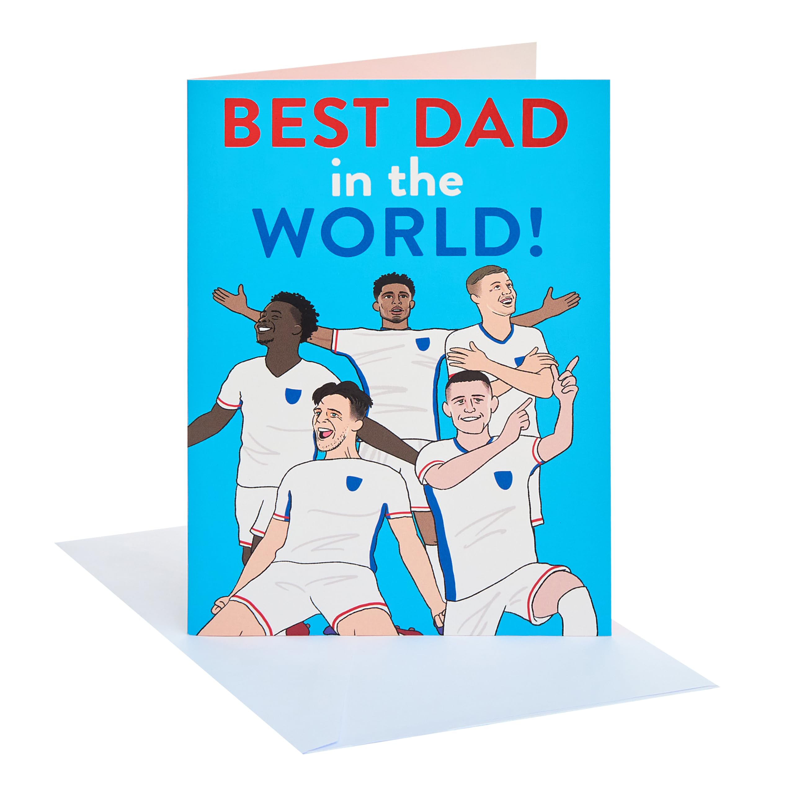 UK Greetings Father's Day Card for Dad, Grandad, Husband | Football Theme | 12.7 x 17.8 cm