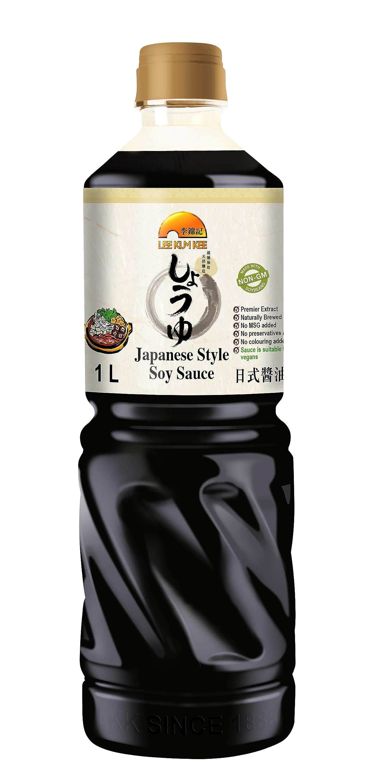 Lee Kum Kee Japanese Style Premium Soy Sauce - Naturally Brewed | Vegan | 1 Litre 1