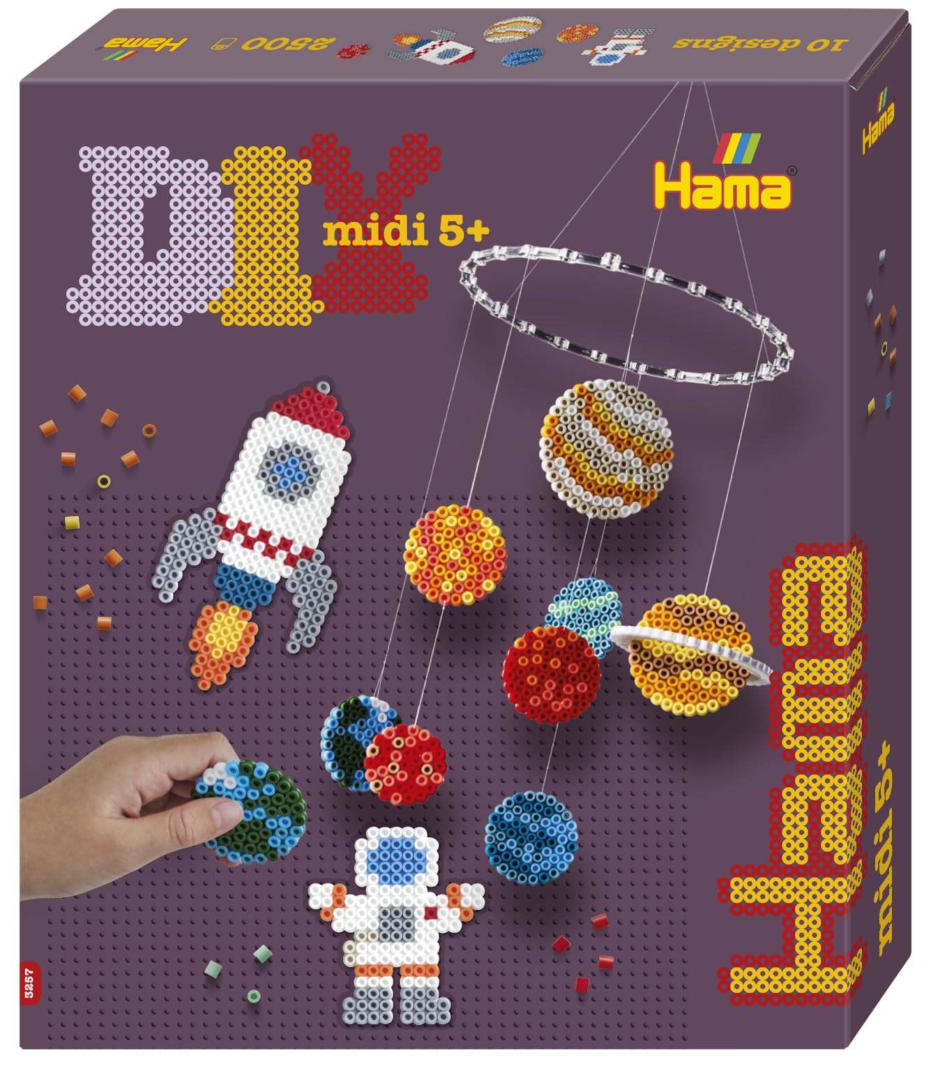 Hama Gift Box - Space | 2,500 Beads & 2 Pegboards for Creative Fun 9
