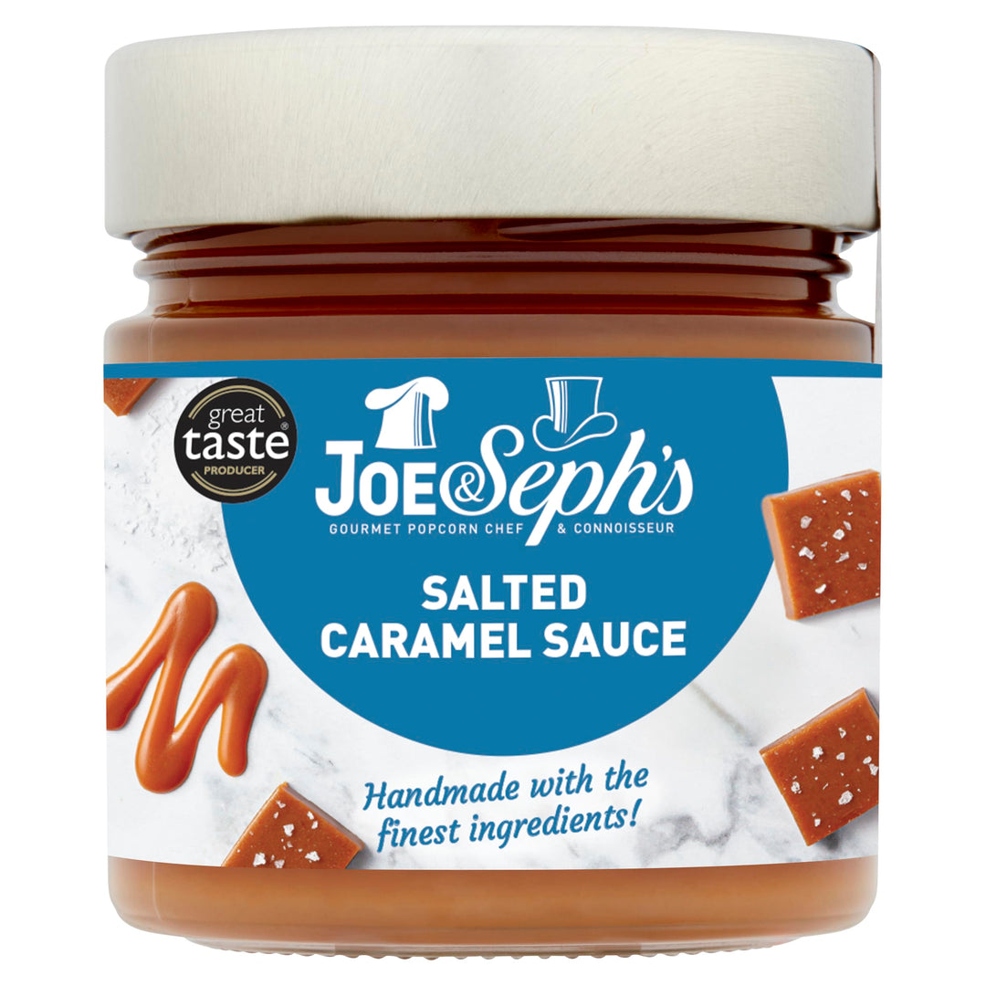 Joe & Seph's Salted Caramel Dessert Sauce (230g) - Caramel Drizzle for Ice Cream, Pancakes & Baking
