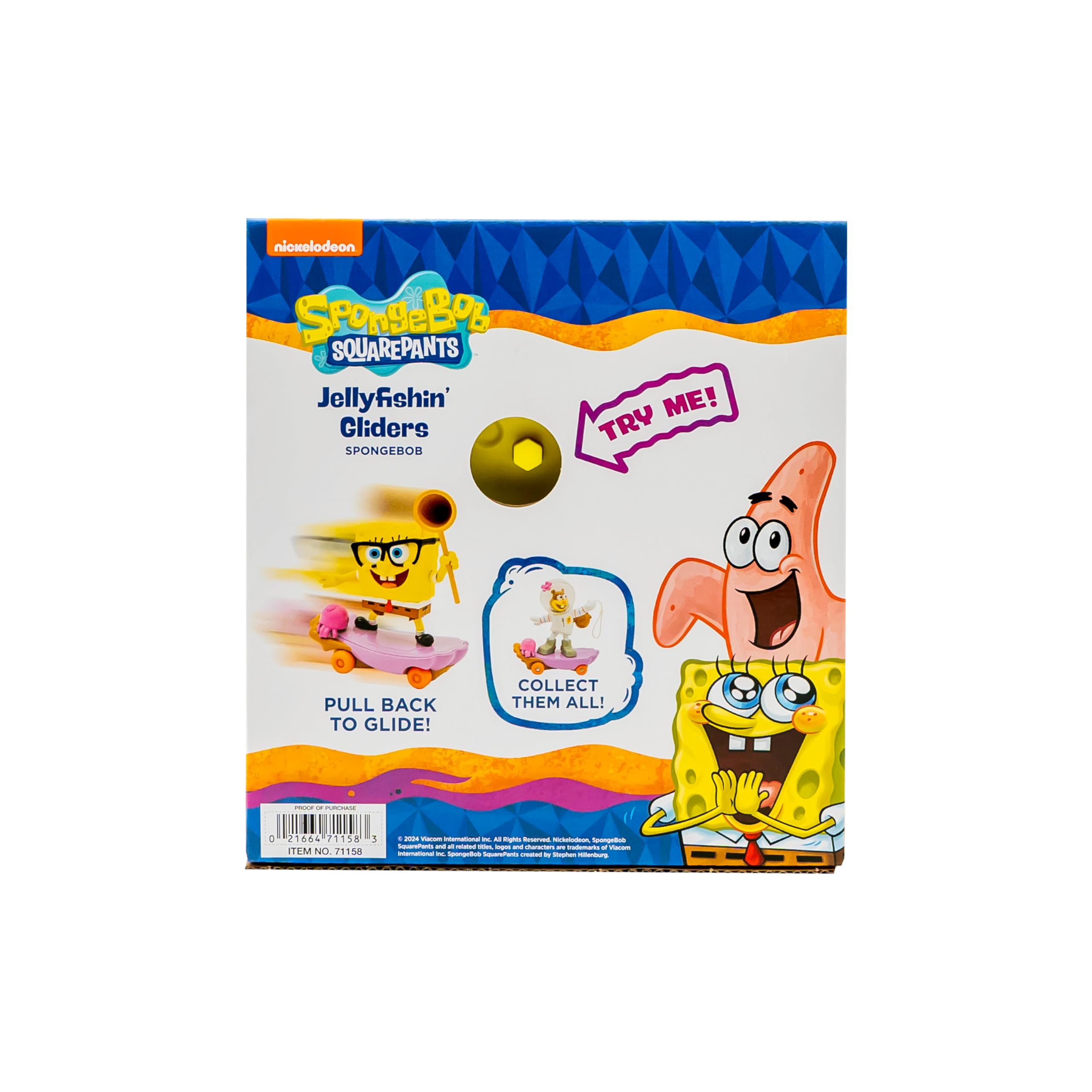 SPONGEBOB SQUAREPANTS Jelly Fishin' Gliders - 5" Surf Toy | Ages 3+ | Plastic 5