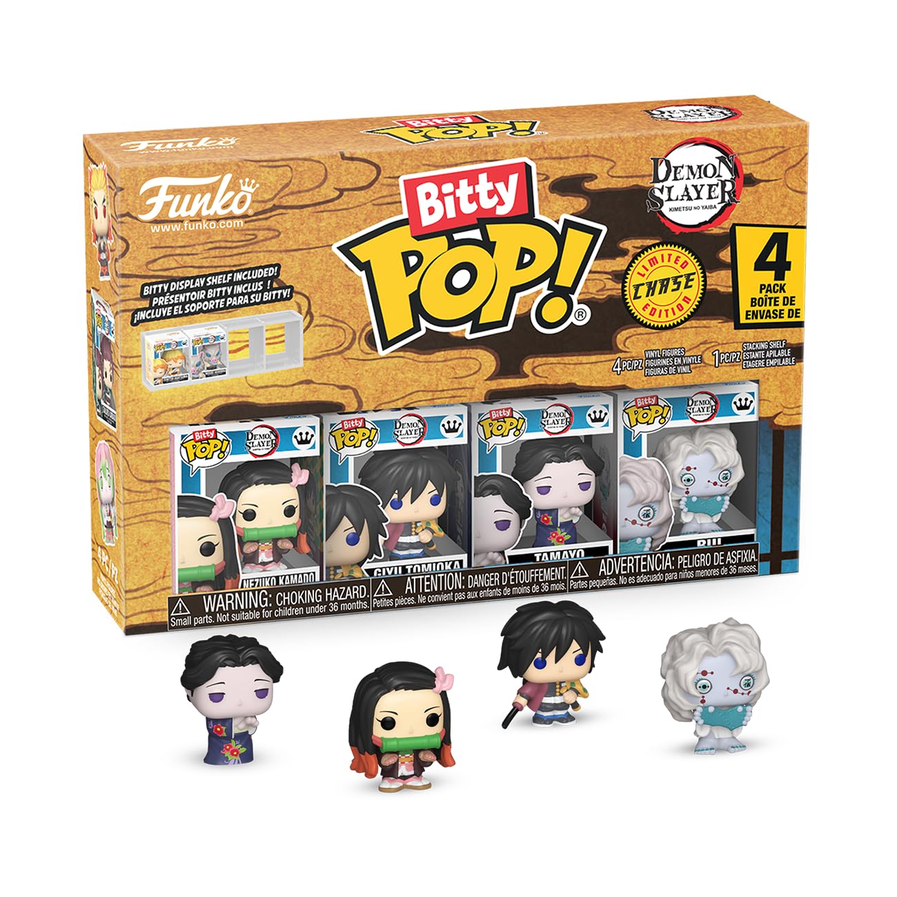 Funko Bitty POP! 4 Pack: Demon Slayer - Nezuko Kamado, Giyu Tomioka, Tamayo