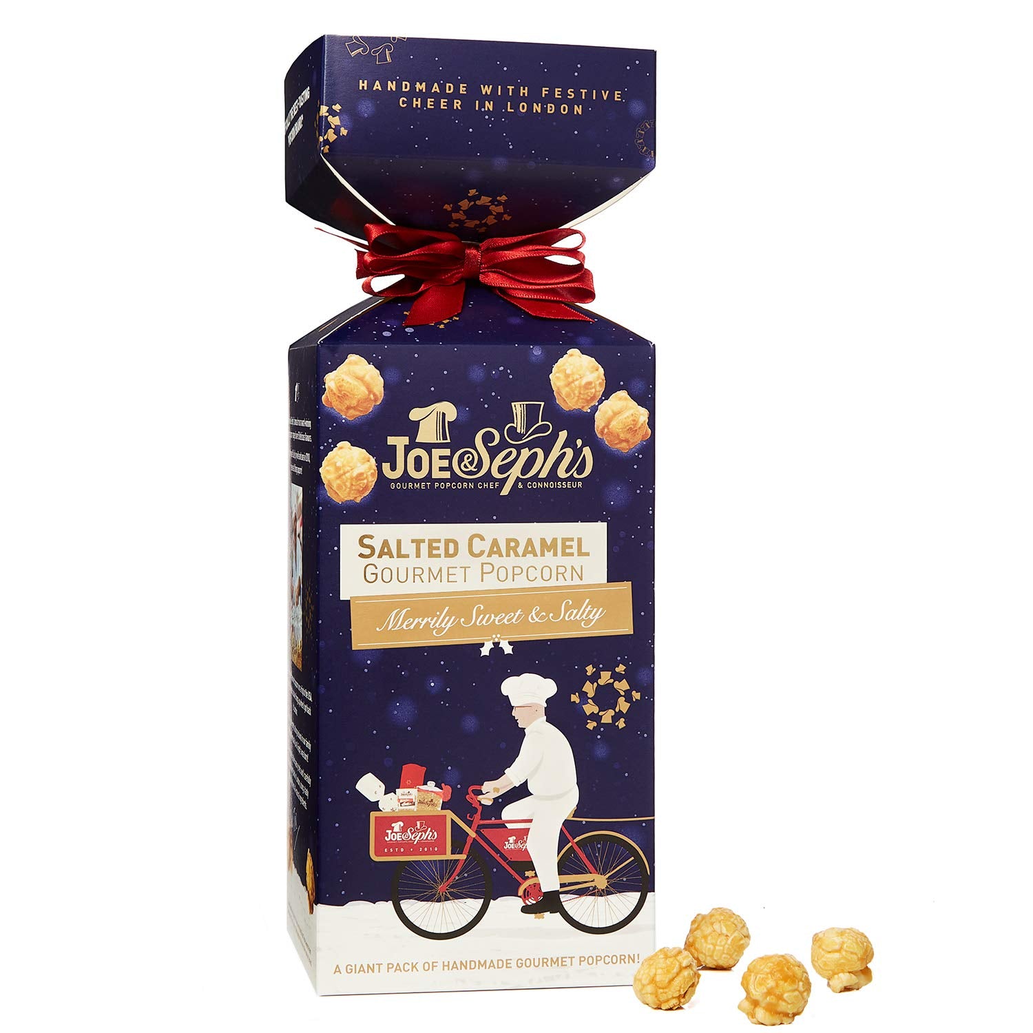 Joe & Seph's Salted Caramel Popcorn Gift Box Cracker - 85g Handmade Gourmet Snack