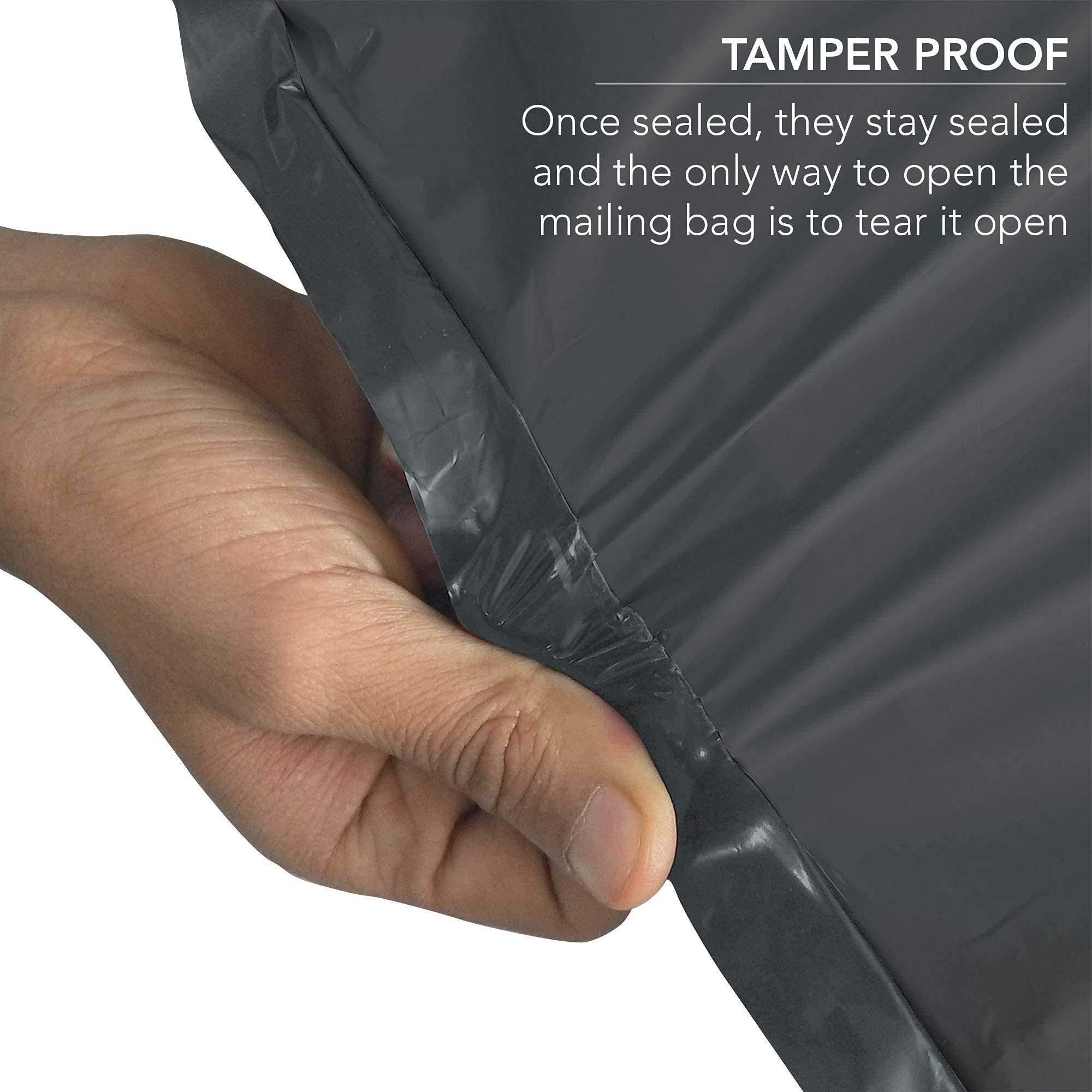 iSOUL Strong Grey Plastic Mailing Bags - 12 x 16 Inch | 60 Micron Opaque | 100 Pack 6