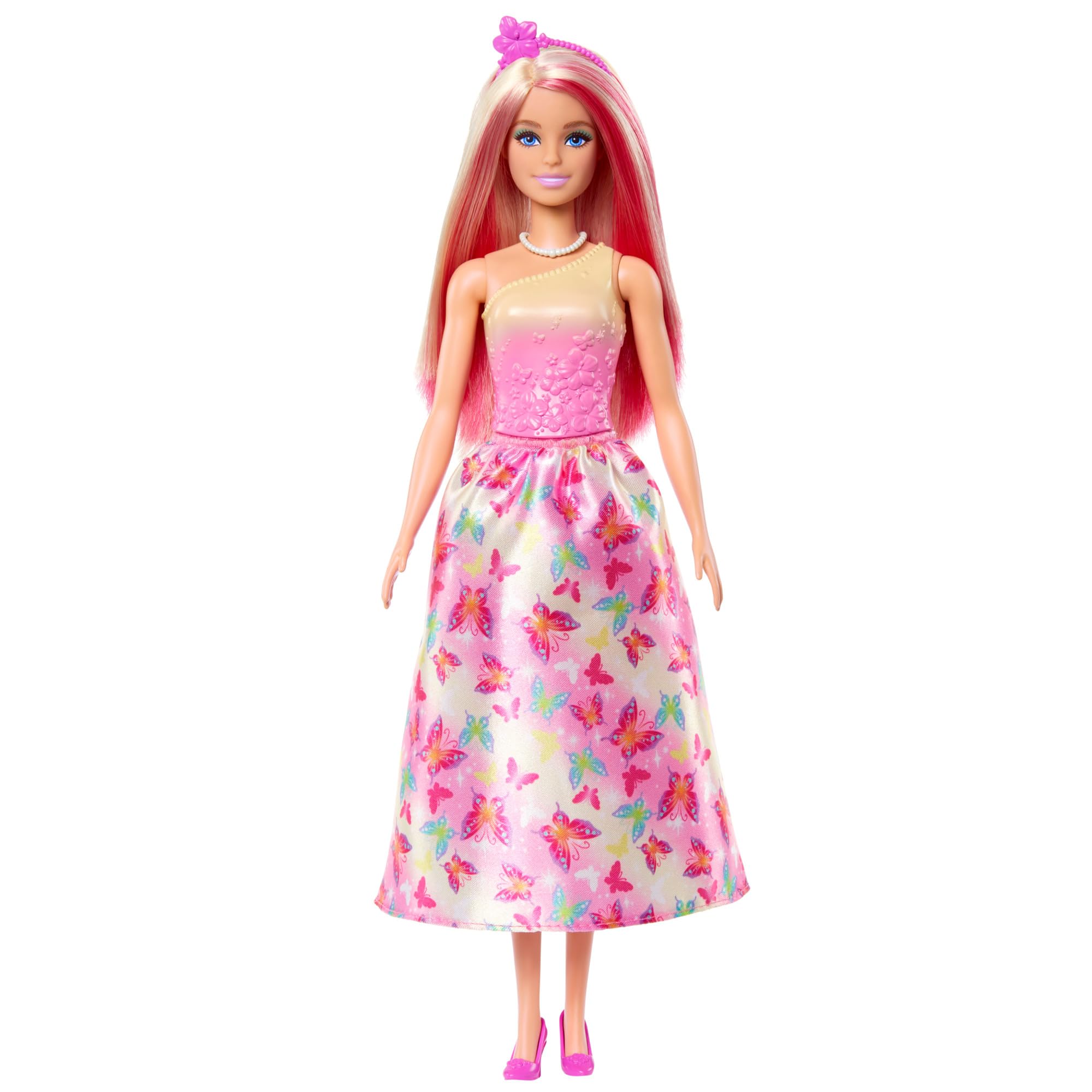 Barbie Royal Doll HRR08 - Pink & Blonde Fantasy Hair | Butterfly Skirt | Multicolor Accessories 5
