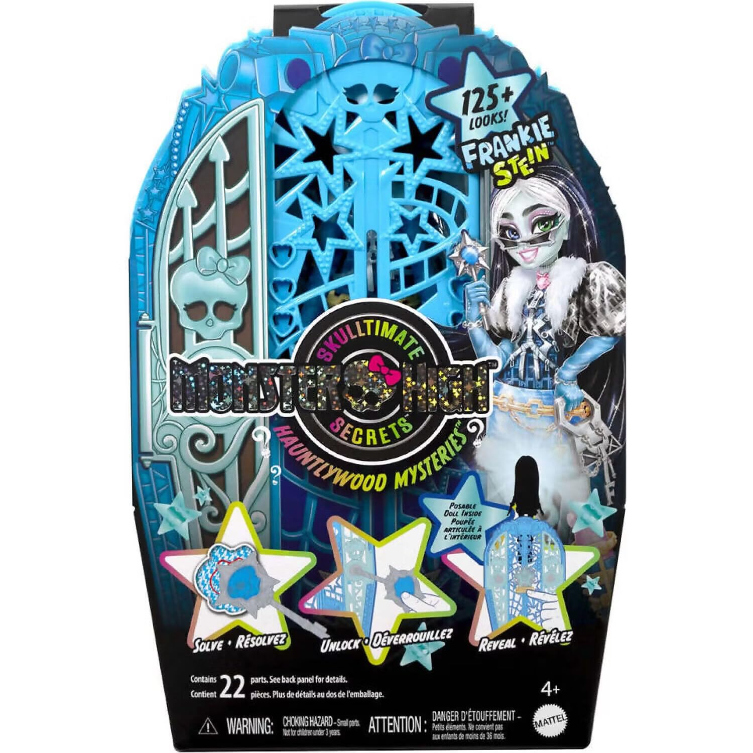 Monster High Skulltimate Secrets Doll and Accessories Set, Frankie Stein | 125+ Outfits | Ages 4+