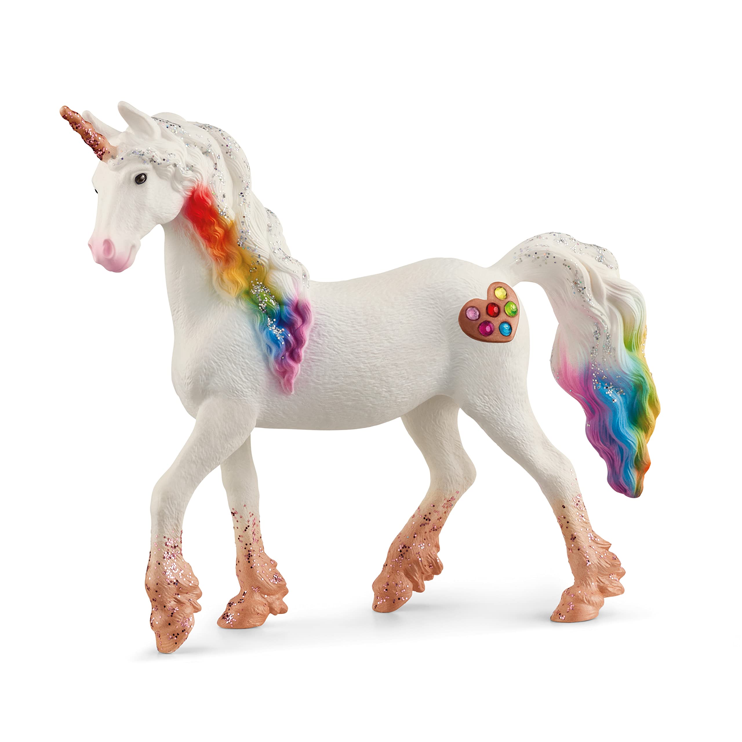 SCHLEICH Bayala Rainbow Love Unicorn Mare Figurine - Multicoloured Fantasy Toy for Ages 3+