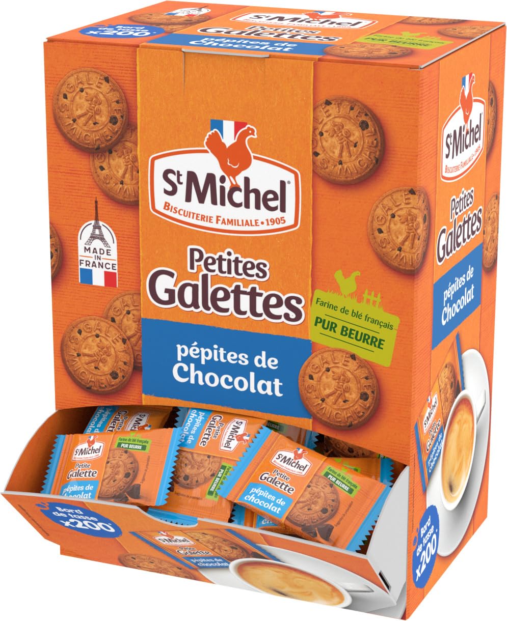 St Michel - Small Pure-Butter & Chocolate Chips French Galettes - Coffee Size