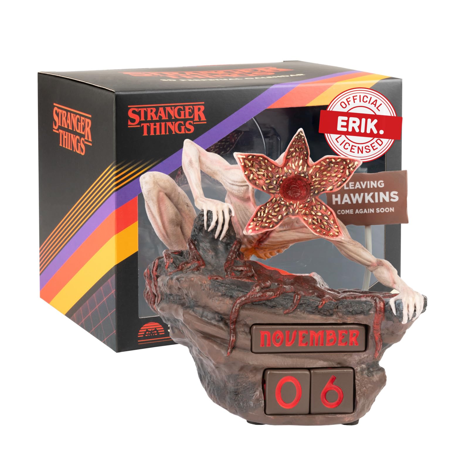 Grupo Erik Stranger Things Demogorgon Perpetual Flip Calendar - Resin Desk Display 8