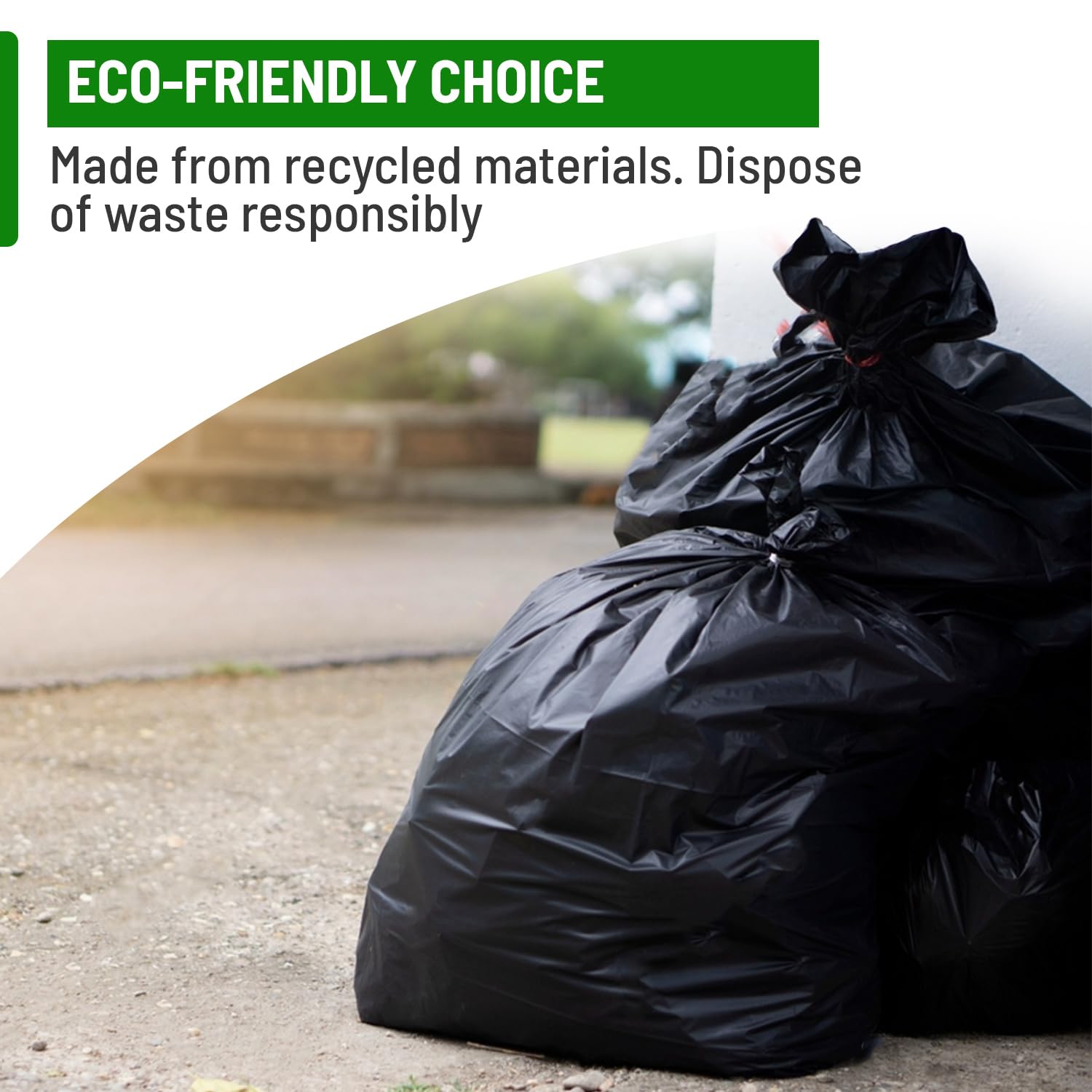 Delka Heavy Duty Black Bin Bags – 30 Micron Extra Strong Leak-Proof 75L Capacity – 50 Pack 3