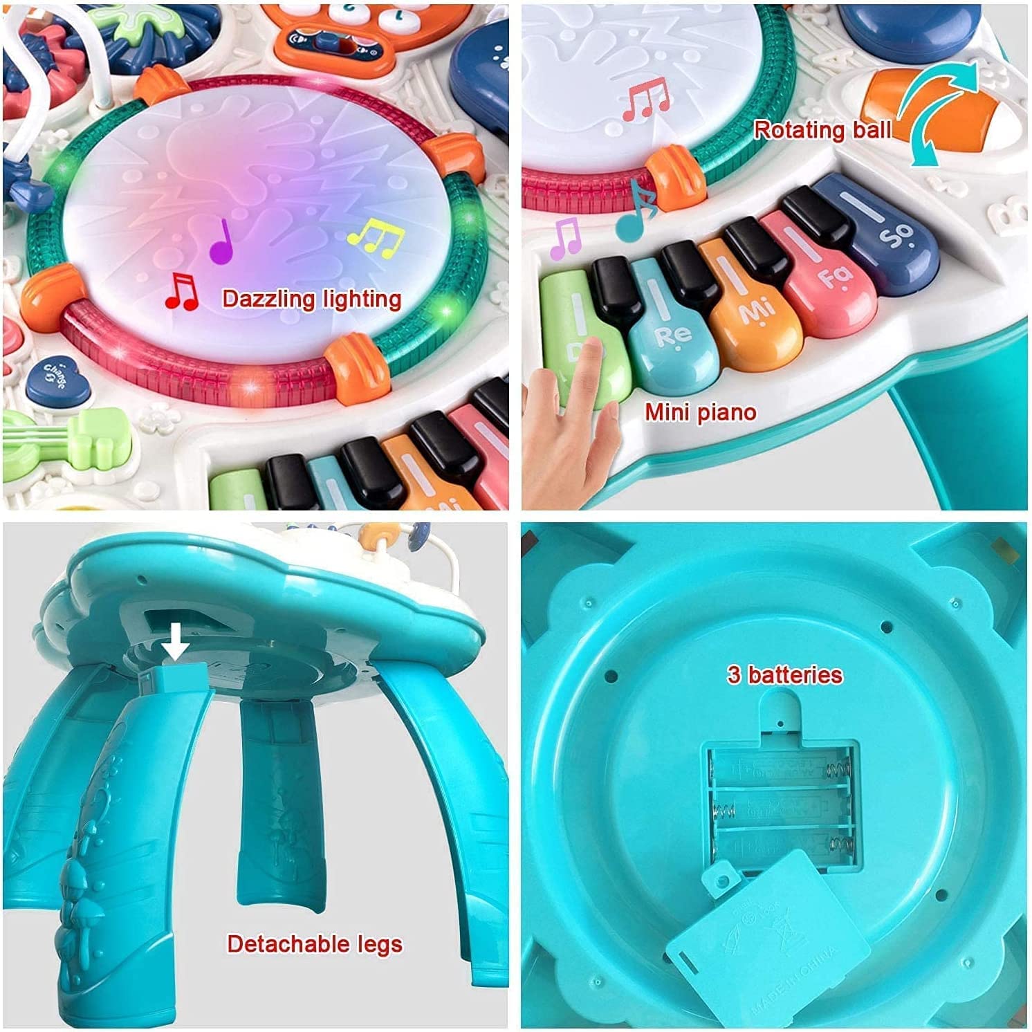 Baby Activity Table 11-in-1 Musical Learning Center - Educational Toy for 6 Months to 8 Years 2