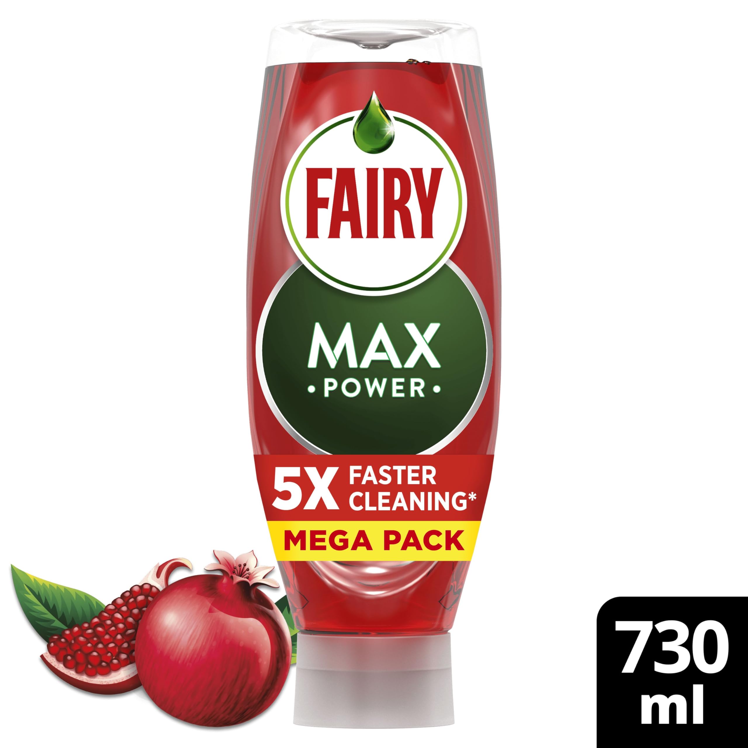 Fairy - MaxPower Washing Up Liquid Pomegranate 730 ML 10