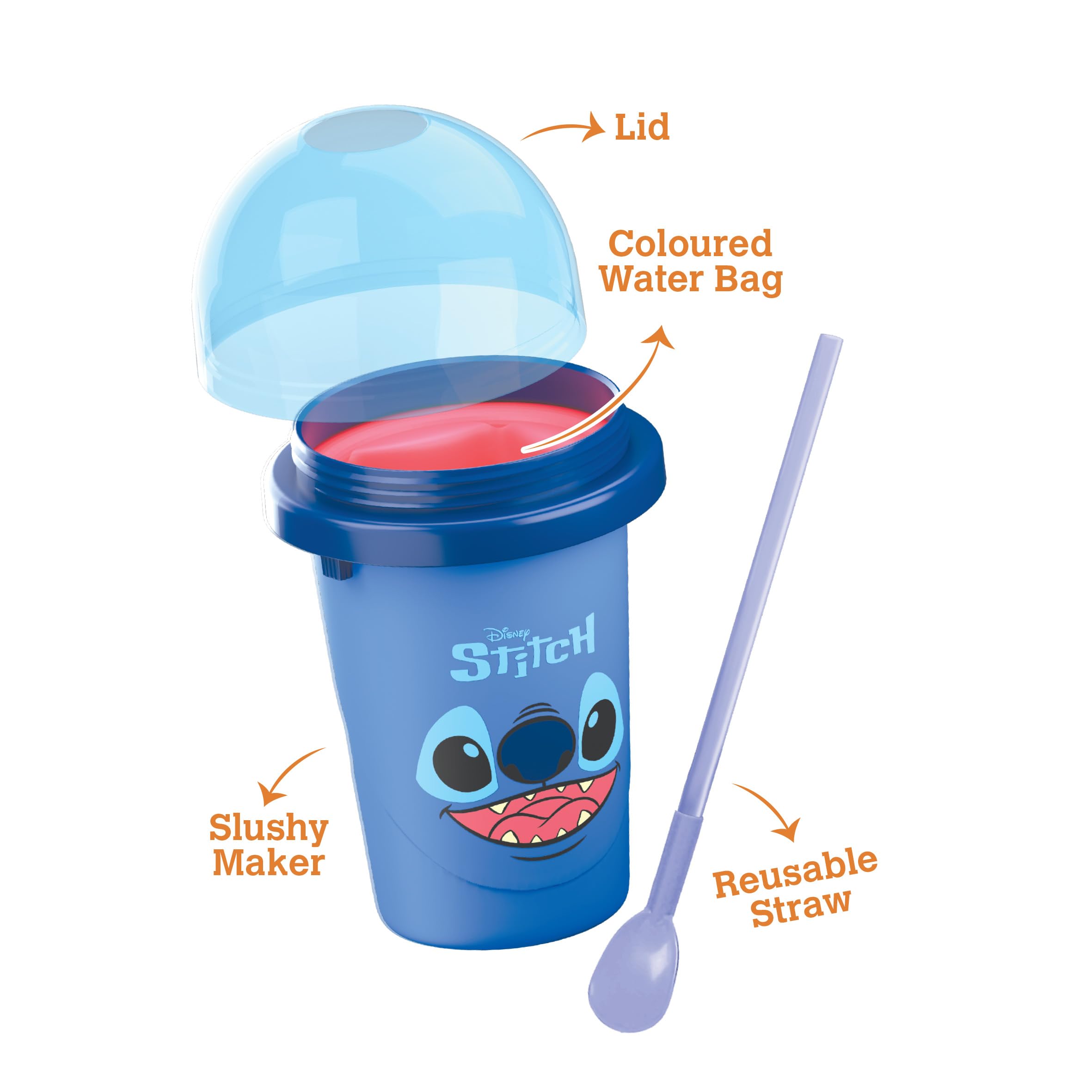Chill Factor Disney Stitch Reusable Squeeze Cup Maker | Rapid Freeze Technology | Ages 3+