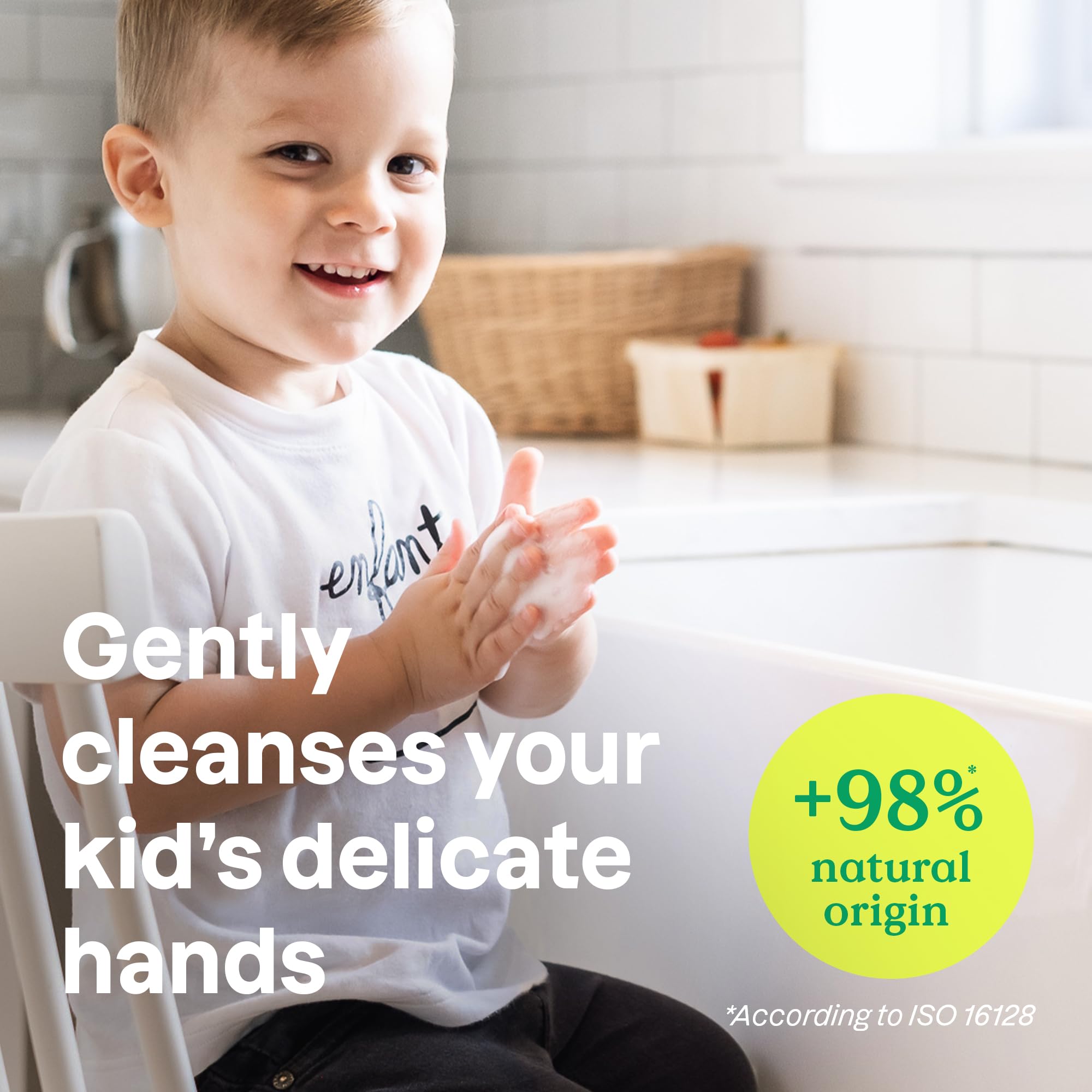 ATTITUDE Kids Foaming Hand Soap - EWG Verified, Plant-Based, Blueberry Scent, 295 mL