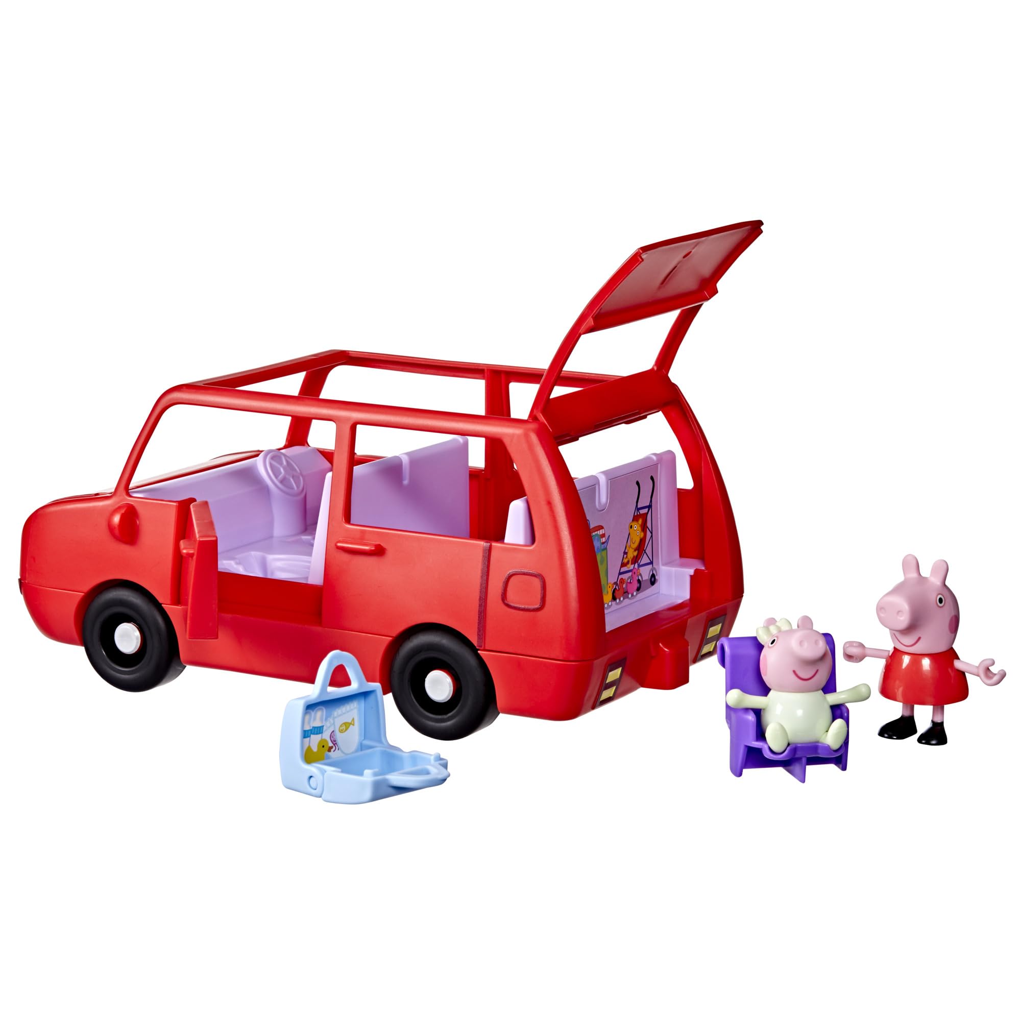 Peppa Pig Peppa's Big Family Car Playset - Red | Includes Peppa & Baby Evie Figures | Ages 3+ 1