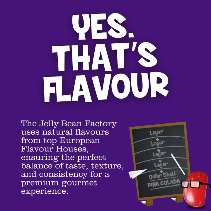 The Jelly Bean Factory - 900g Jar of Gourmet Jelly Beans, Gluten Free, Kosher, Natural Flavourings