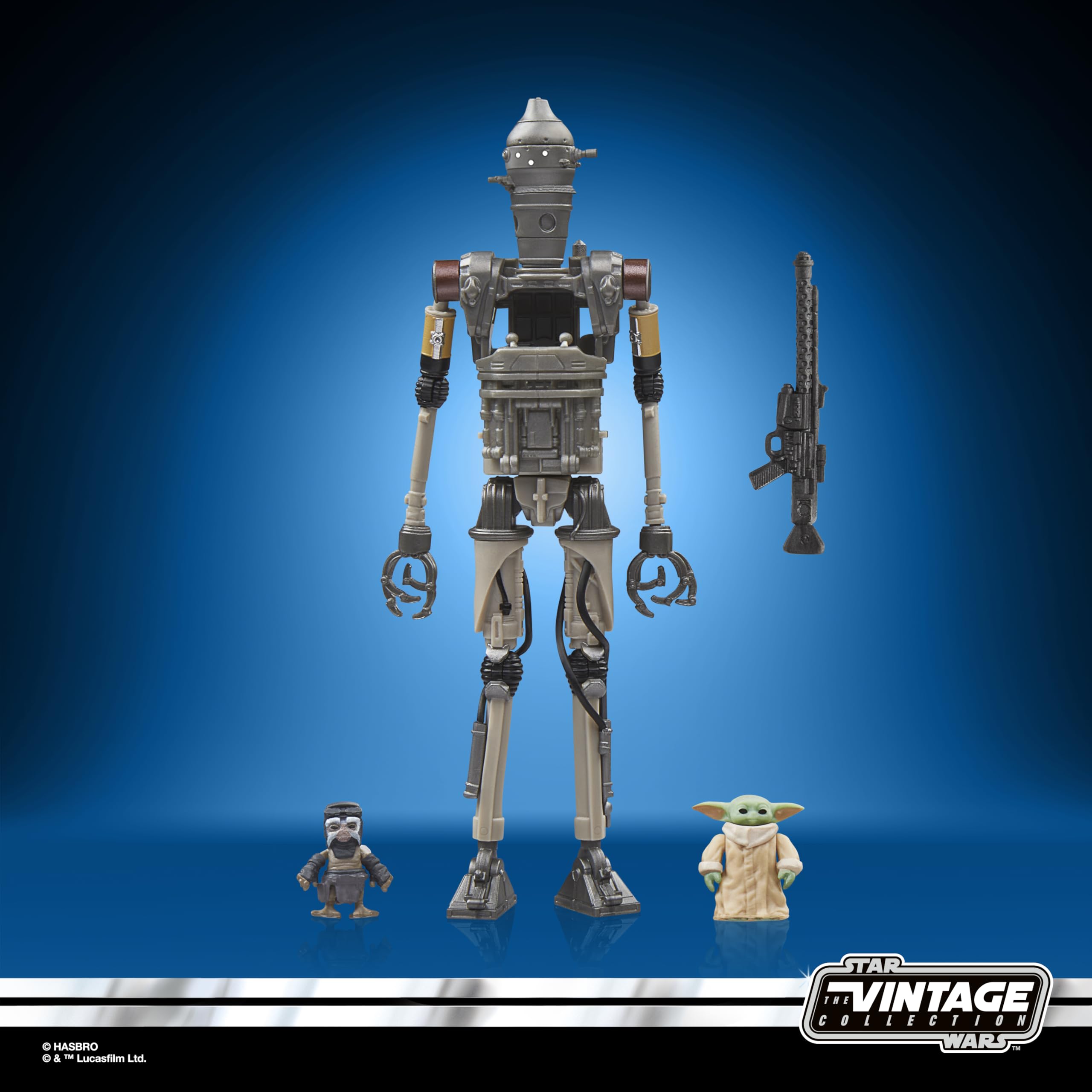 Star Wars The Vintage Collection IG-12, Grogu & Anzellan 9.5-cm Action Figure Set - Ages 4+ 3