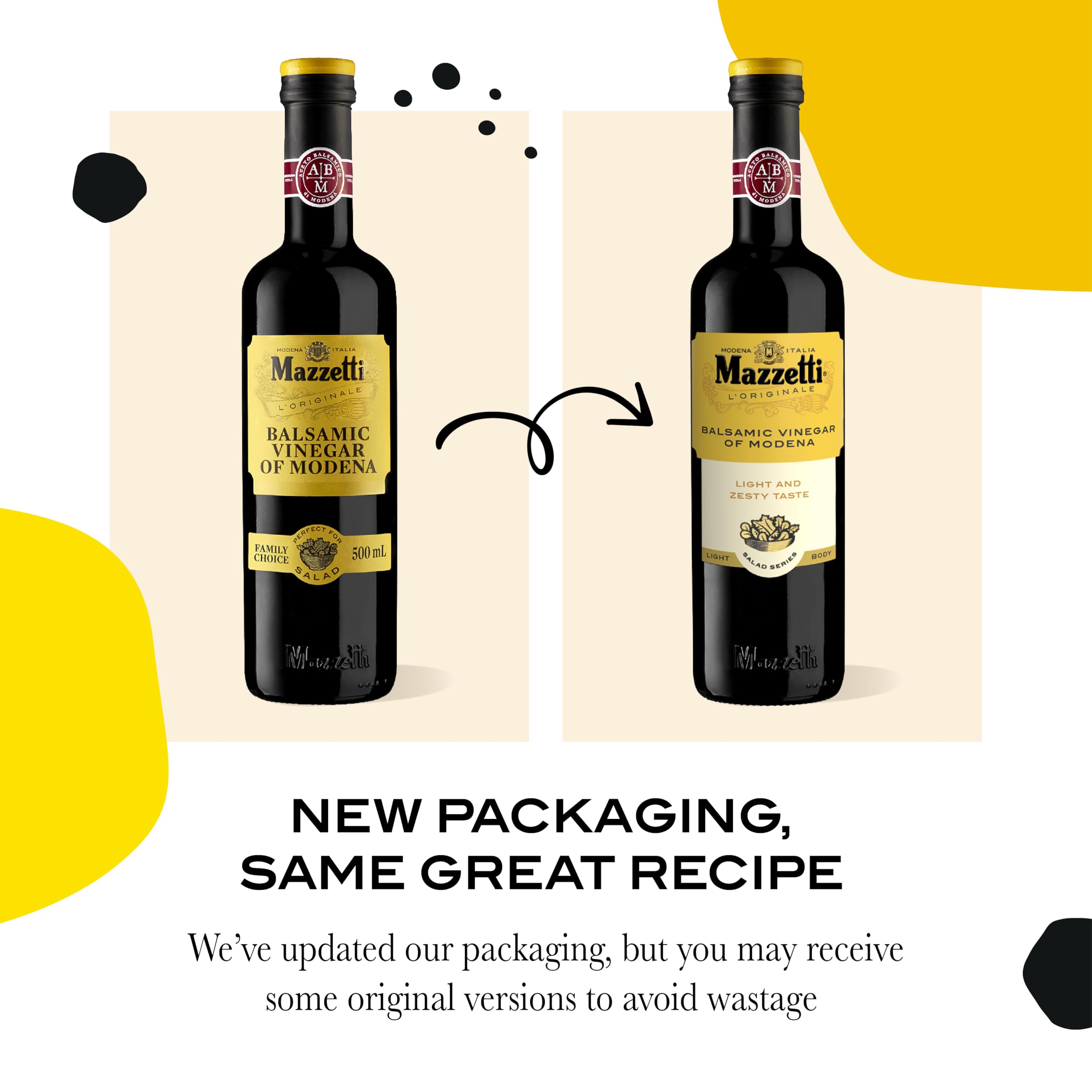 Mazzetti Yellow Label Balsamic Vinegar of Modena - Classic All-Rounder | 500ml 2