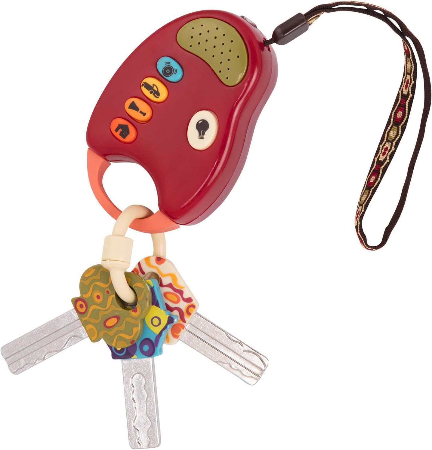 B. toys FunKeys - Toy Car Keys with Lights, Sounds & Flashlight for Toddlers 10 Months+ 3
