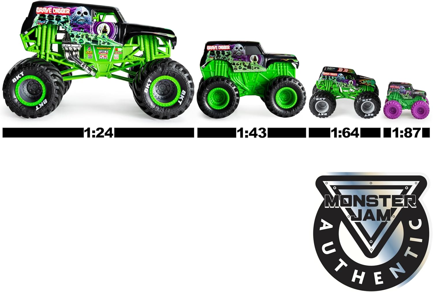 Monster Jam Mini 5-Pack with Mystery Truck - 1:87 Scale Collectible Monster Trucks