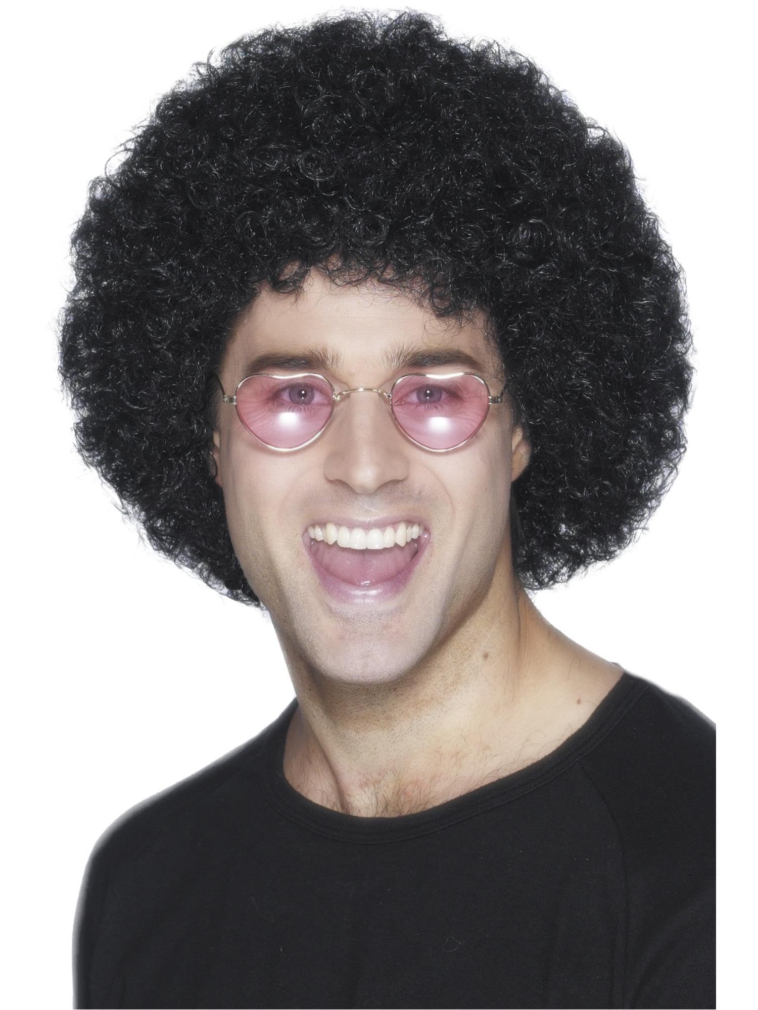 Smiffys Afro Wig - Economy Style | Black | Adult One Size