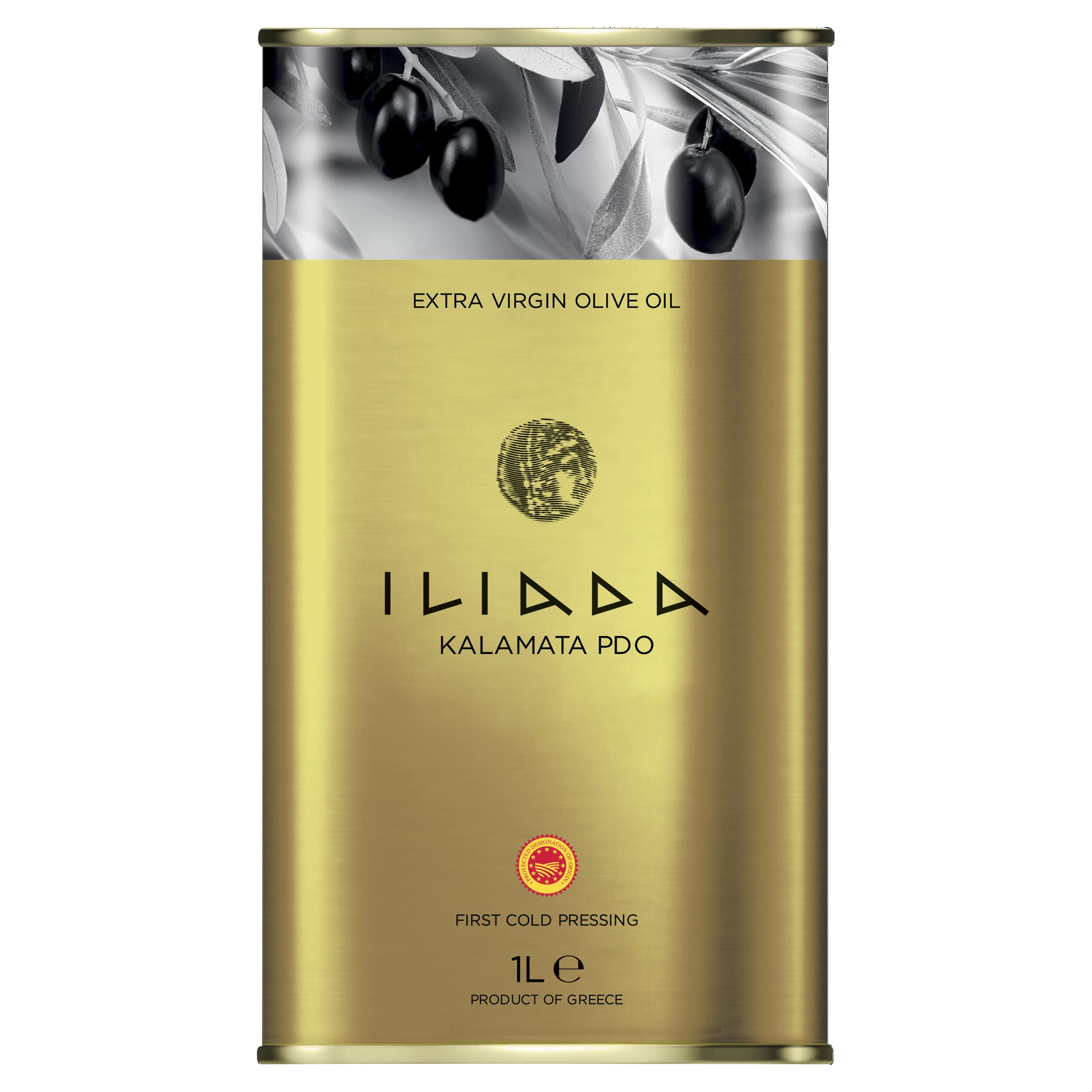 Iliada PDO Kalamata Extra Virgin Olive Oil Tin - 1000 ml 1