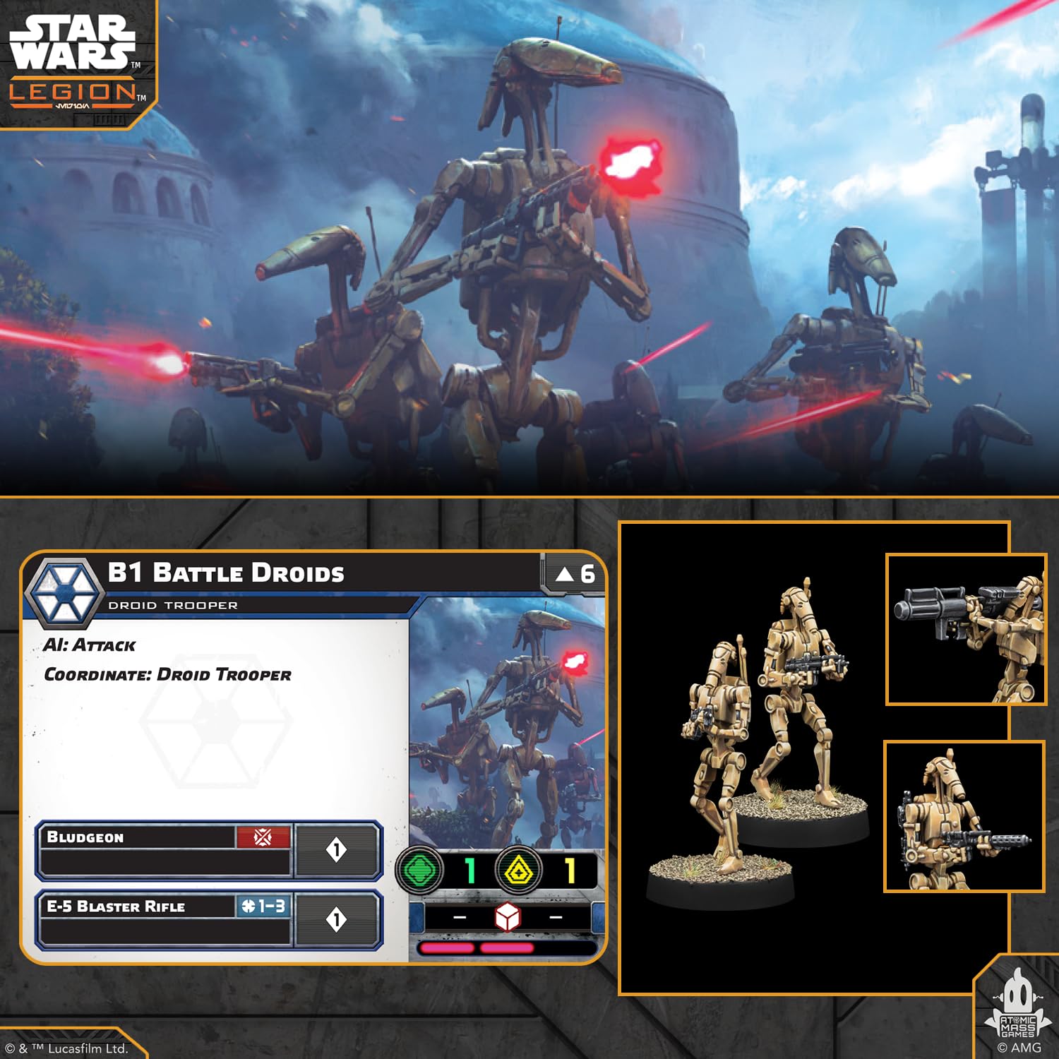 Asmodee Star Wars: Legion B1 Battle Droids Miniature Board Game Expansion
