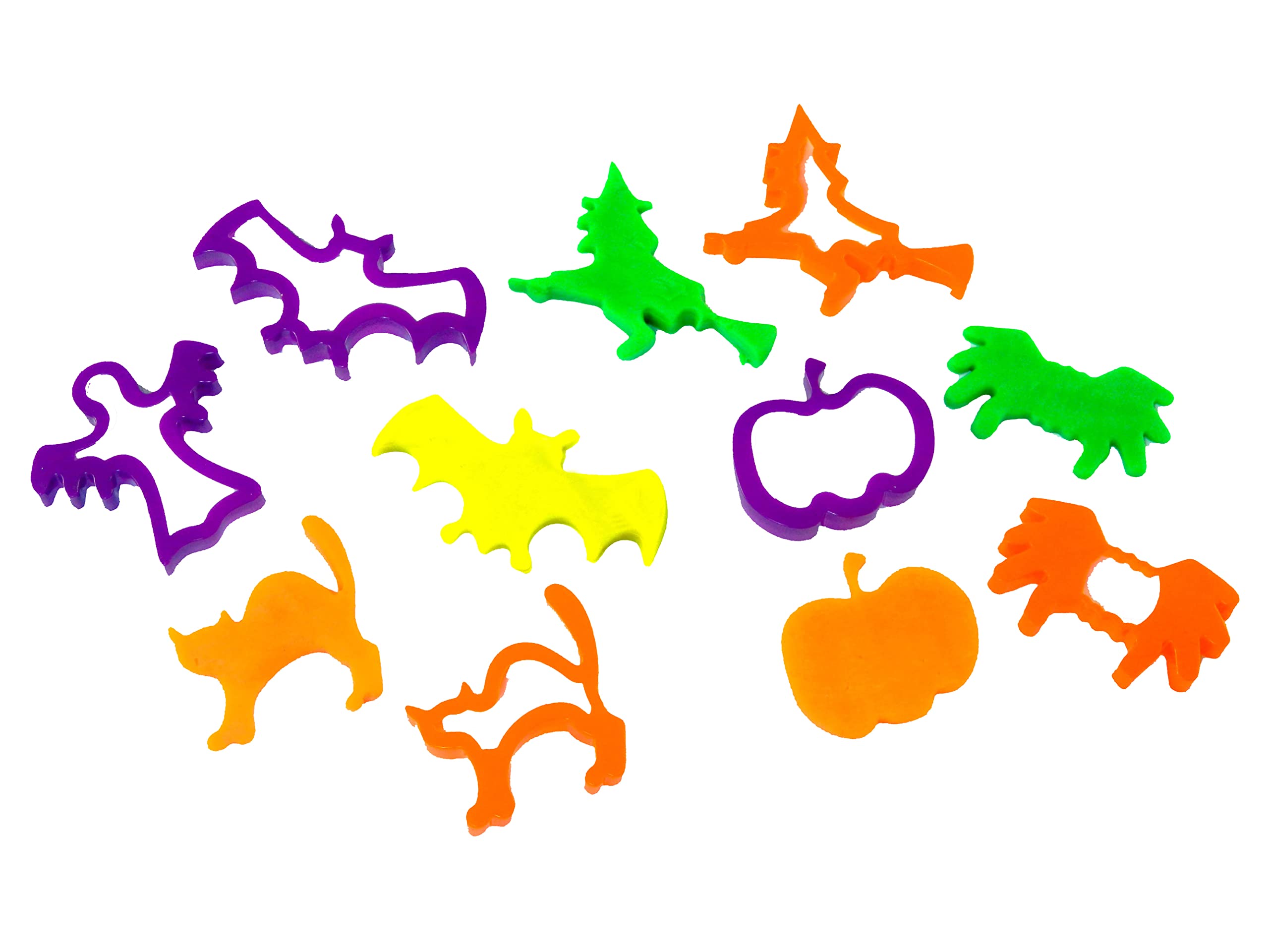 Craftplay Halloween Dough Cutters Set of 6 - Plastic Cookie Cutters for Kids