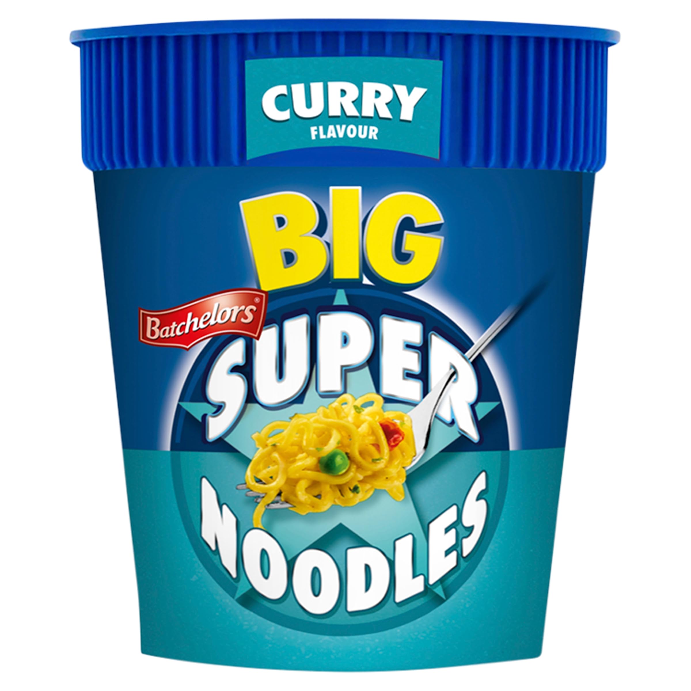 Batchelors Big Super Noodles Curry Flavour Instant Snack Pot, 100 g (Pack of 6)