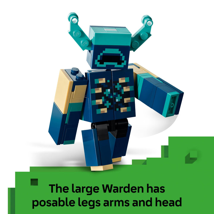LEGO Minecraft The Warden Encounter 21274 - Buildable Warden Figure with Minifigure and Lush Cave Set
