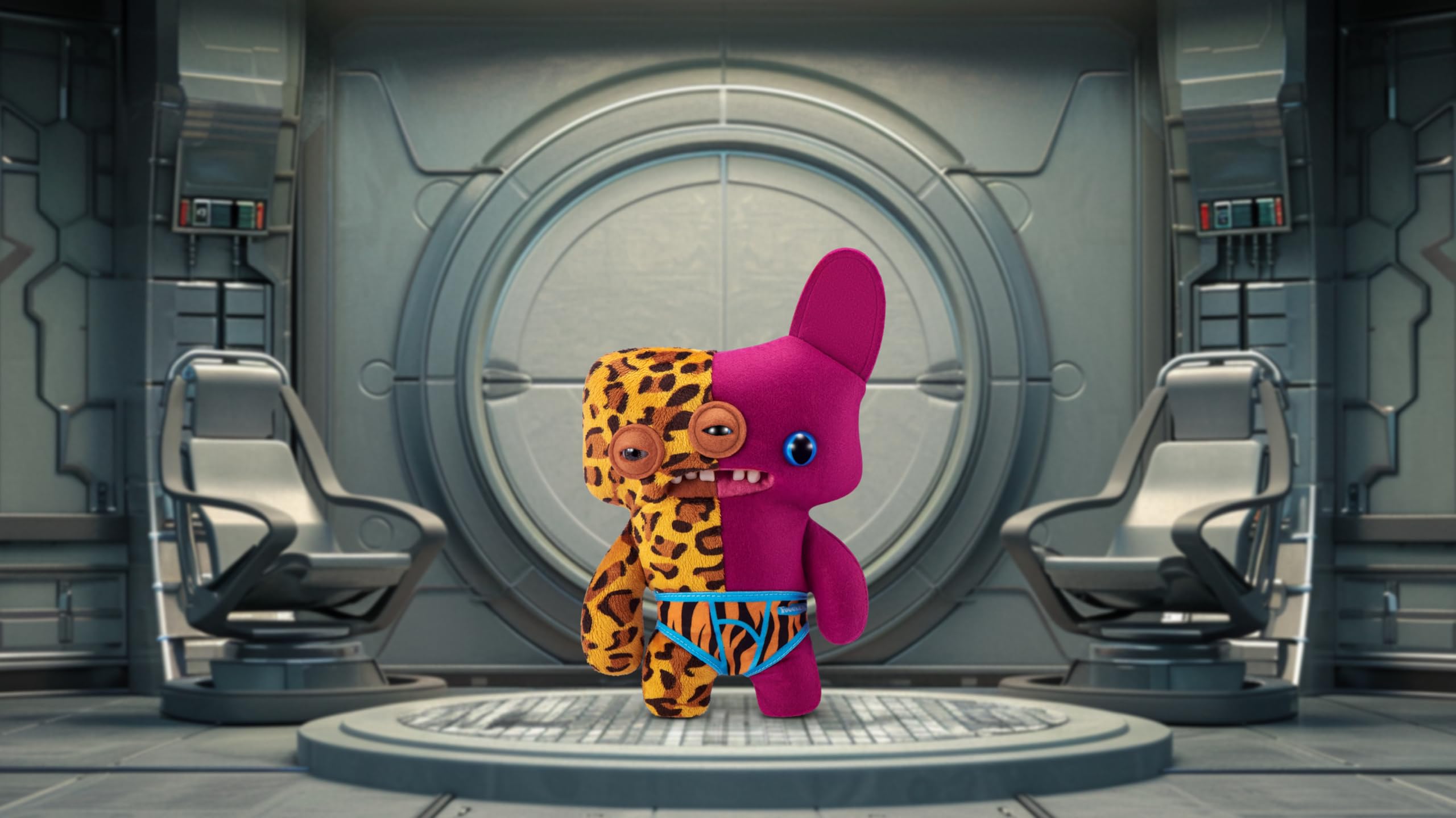 Fuggler Misfit Monsters 9-inch Series 1 - Annoyed-o Leopard & Burgundy Plush Toy by ZURU 12