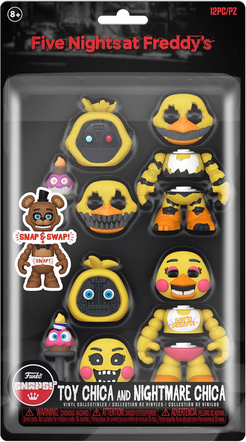 Funko Snapsies Five Nights at Freddy's - Nightmare Chica & Toy Chica Vinyl Figure Set 3
